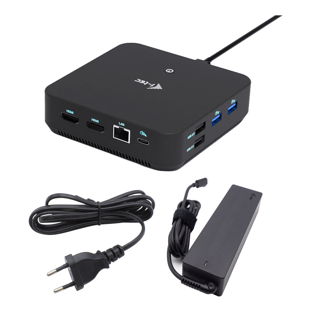 Docking Station I‑TEC USB‑C 2x HDMI + 1x DisplayPort + 1x GLAN + 1x USB‑C 3.2 + 3x USB‑A 3.2 + 2x USB 2.0 + 1x 3.5mm Audio – Zezë