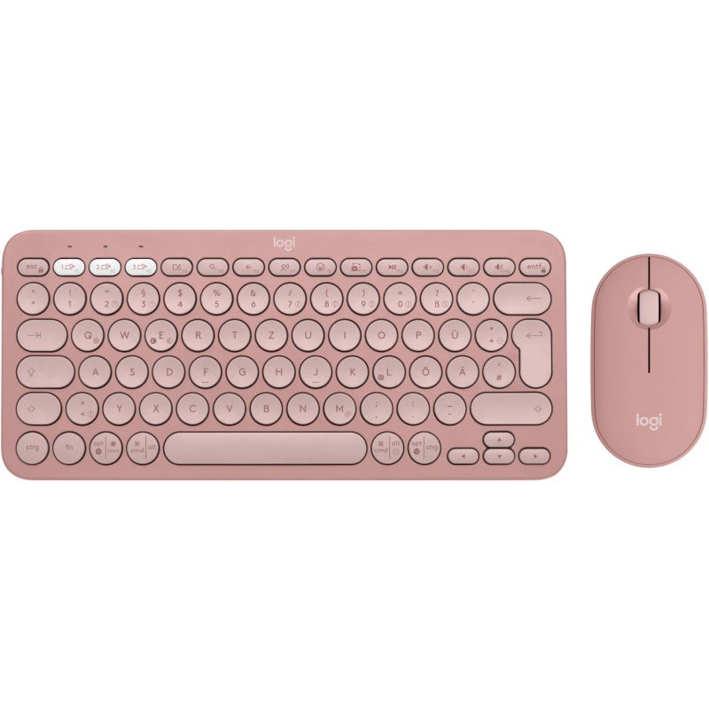Combo tastierë & maus / Logitech Pebble 2 Combo / German layout / Rozë