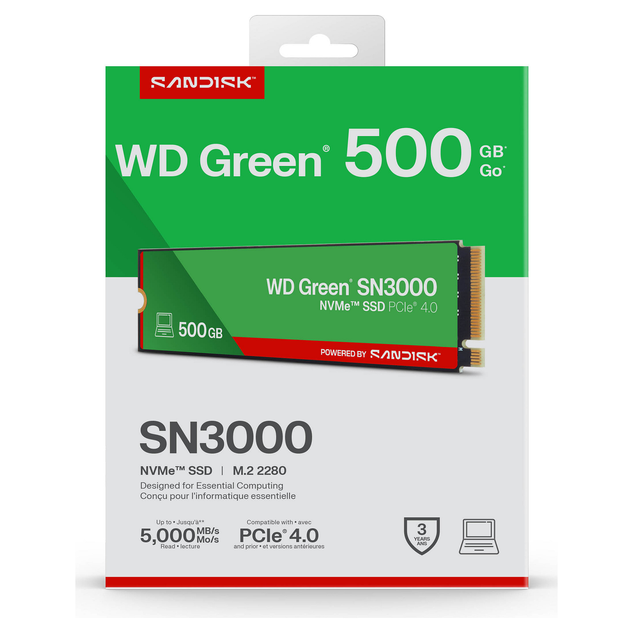 SSD e brendshme M.2 WD Green SN3000 NVMe SSD 500GB 2280 - Figura 4