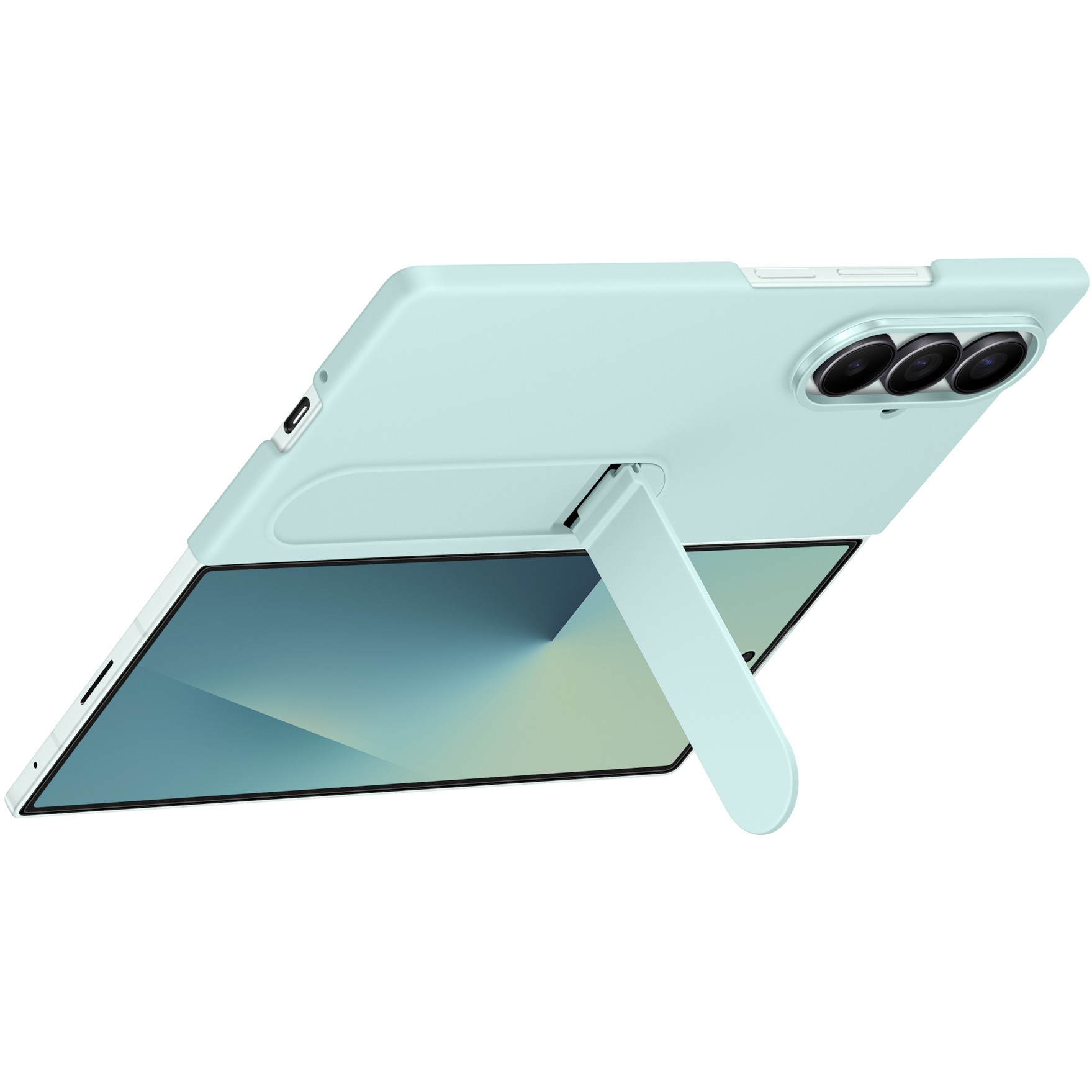 Aksesorë për telefon Samsung Silicone Case for Galaxy Z Fold7 - Gjelbër e hapur - Figura 3