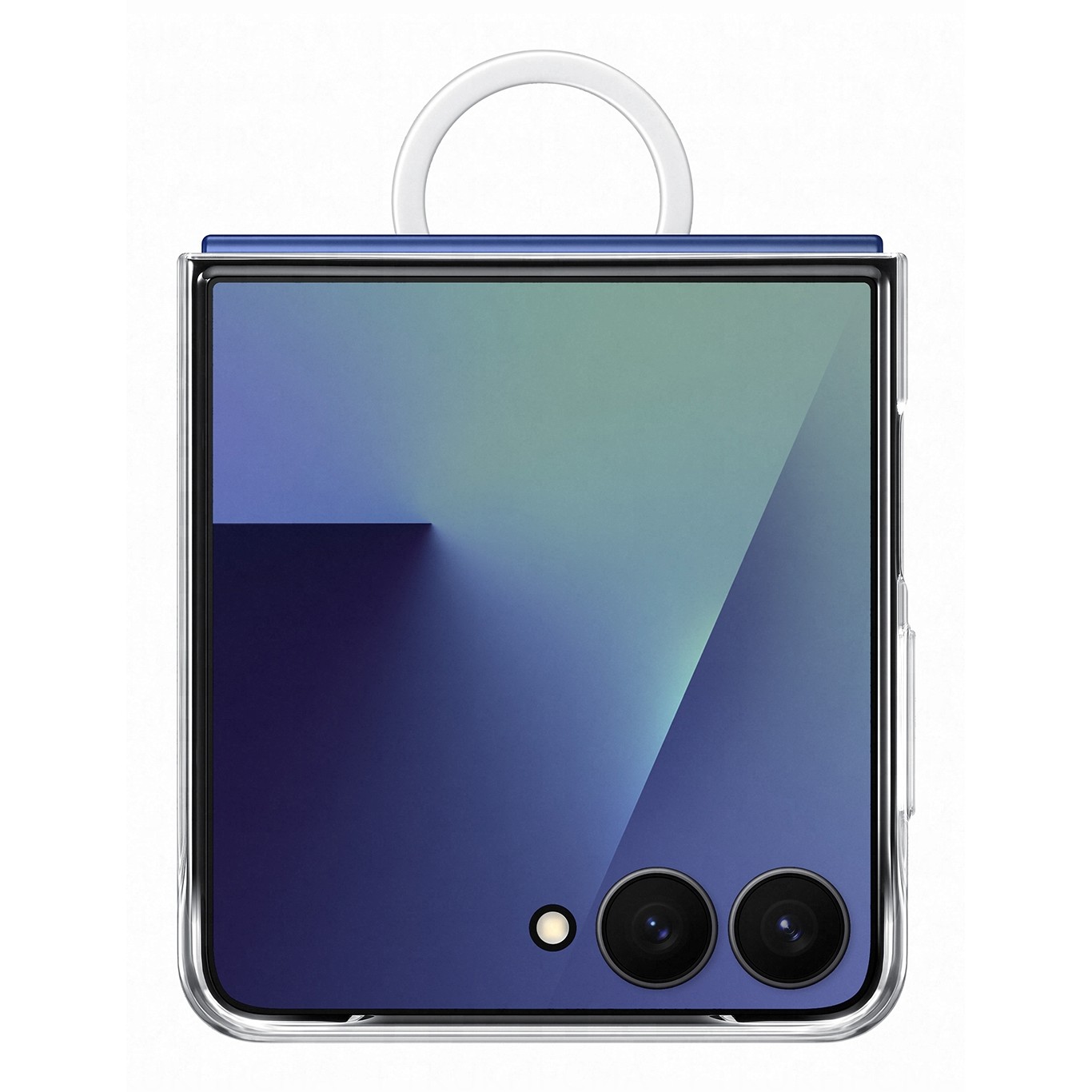 Aksesorë për telefon Samsung Ring Case (Clear) for Galaxy Z Flip7 - Bardhë