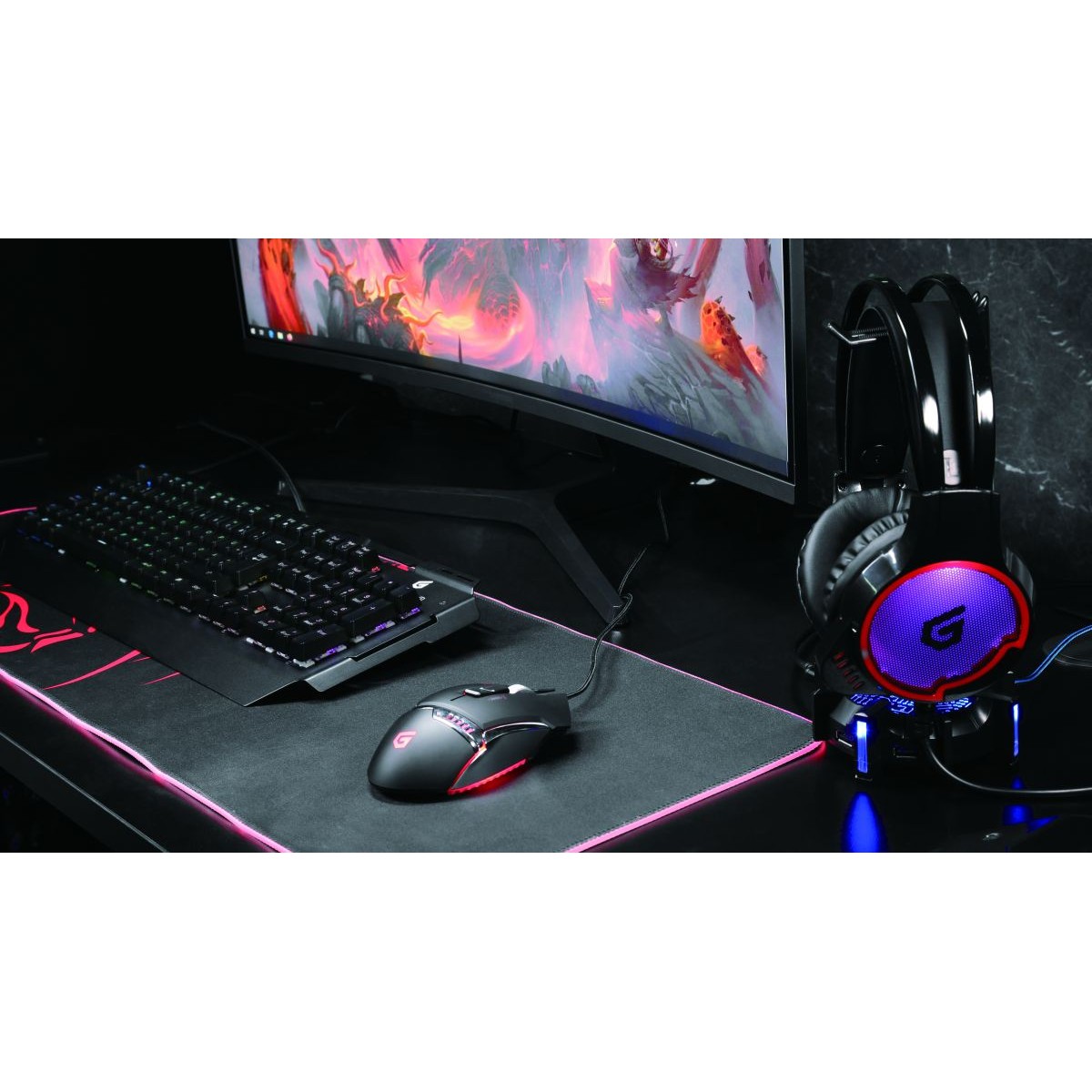 Kufje Gaming Conceptronic USB Headset 7.1 Surround / with Integrated Microphone / 2.0 m – Zezë - Figura 4