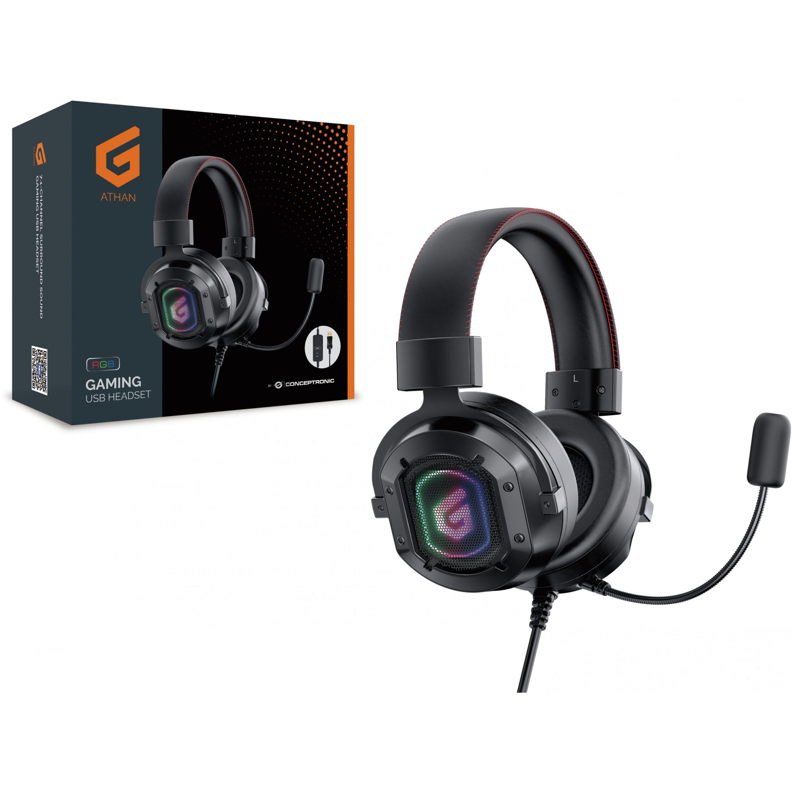 Kufje Gaming Conceptronic USB Headset 7.1 with Integrated Microphone / 2.2 m – Zezë - Figura 3