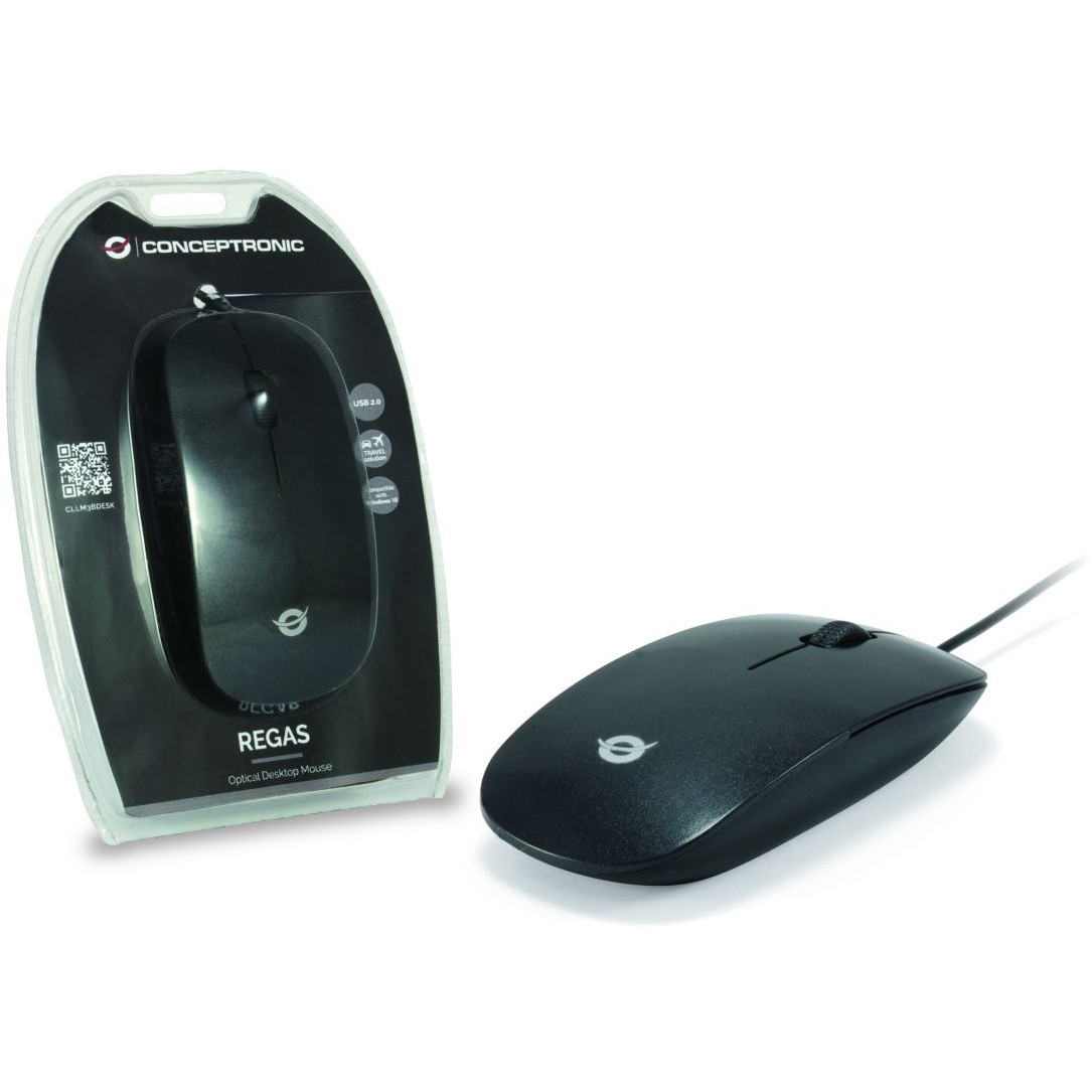 Maus me Kabllo Conceptronic CLLM3BDESK / Optical / USB / Desktop – Zezë - Figura 2