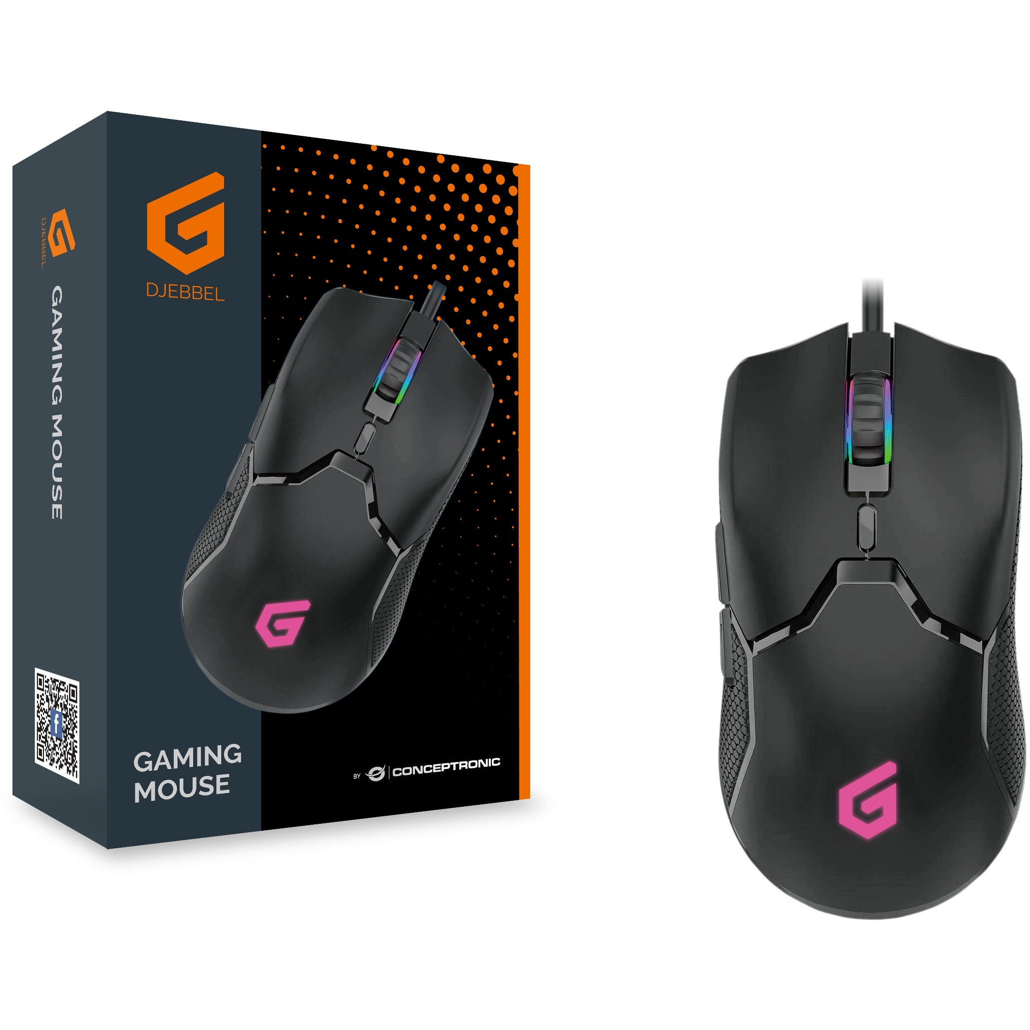 Maus Gaming Conceptronic DJEBBEL05B / 7200 DPI – Zezë - Figura 2