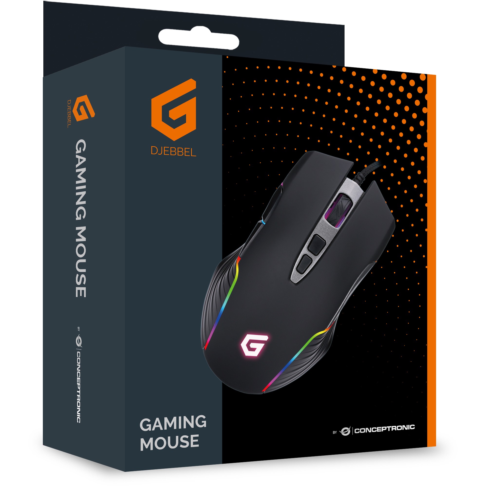 Maus Gaming Conceptronic DJEBBEL03B/ Gaming/ USB/ 7200 DPI/ IC Sensor – Zezë - Figura 4