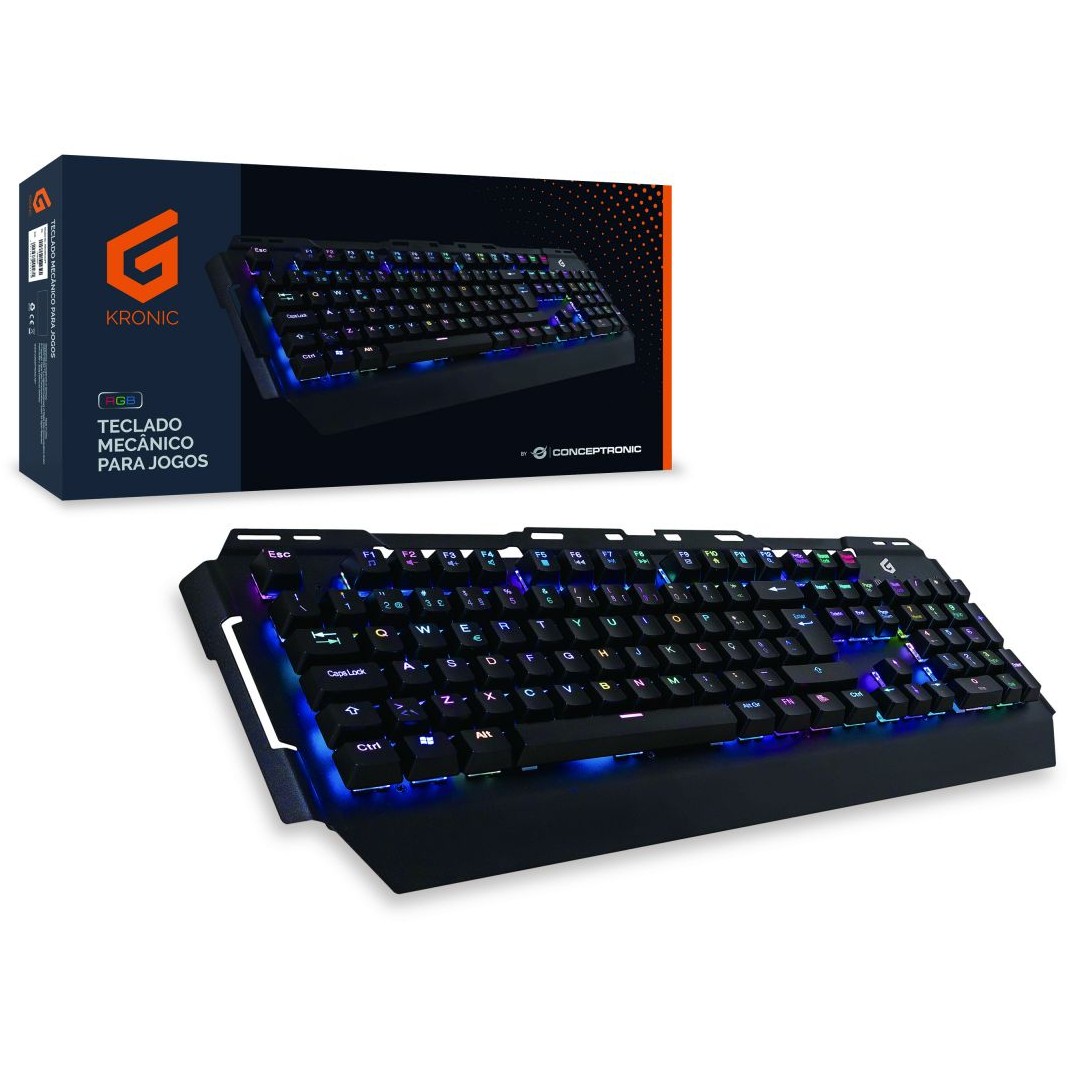 Tastierë Gaming Conceptronic Blue Switches RGB Wired / Portuguese Layout / QWERTY - Zezë - Figura 2