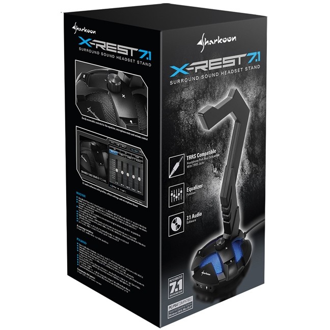 Mbajtëse e kufjeve Sharkoon X‑Rest 7.1 Headset Stand – Zezë - Figura 3