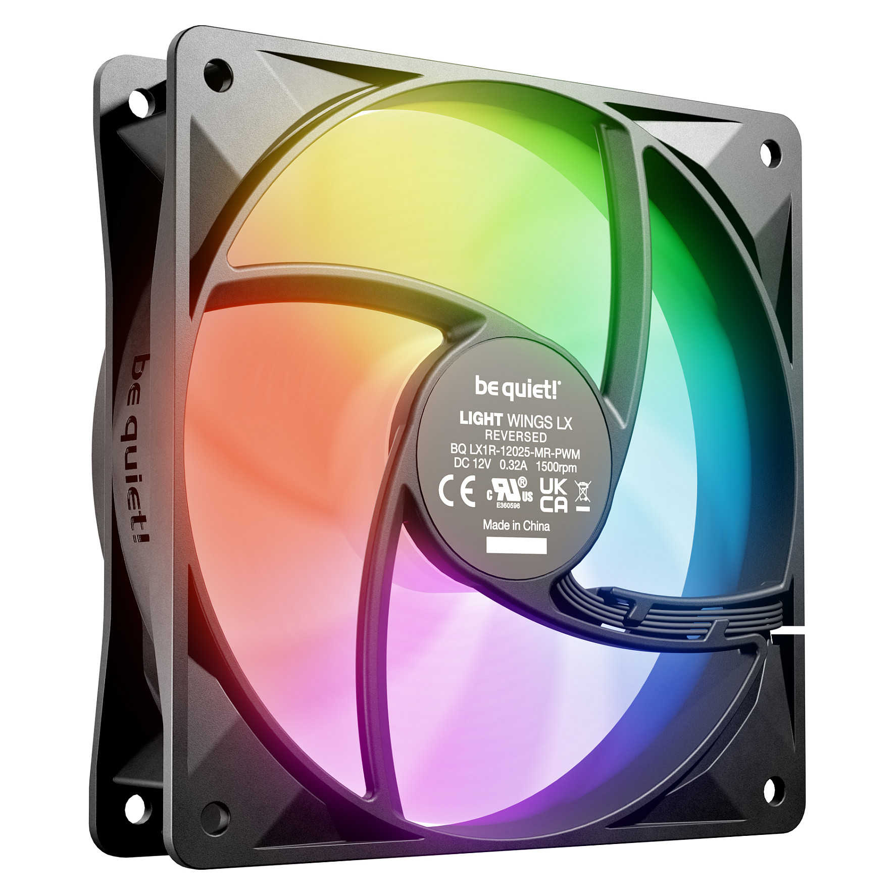 Ftohës për Kasë 120mm be quiet! Light Wings LX PWM Reverse Fan – Zezë - Figura 2