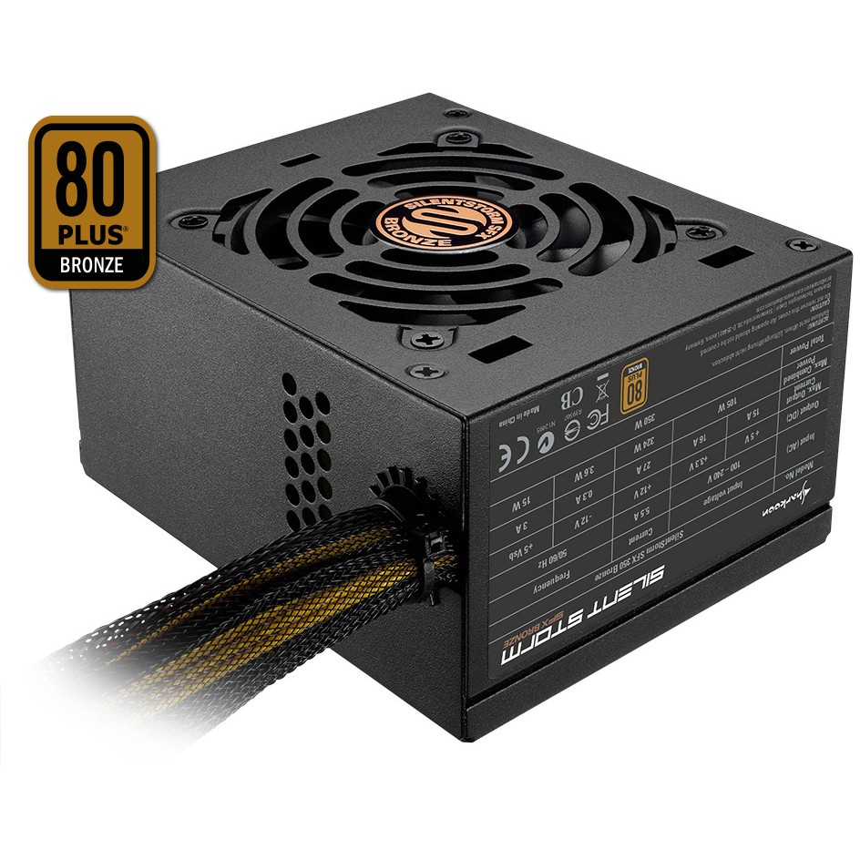 Furnizues Energjie PSU 450W Sharkoon SilentStorm SFX Bronze / 450W / SFX Power Supply / 2x PCIe - Zezë - Figura 2