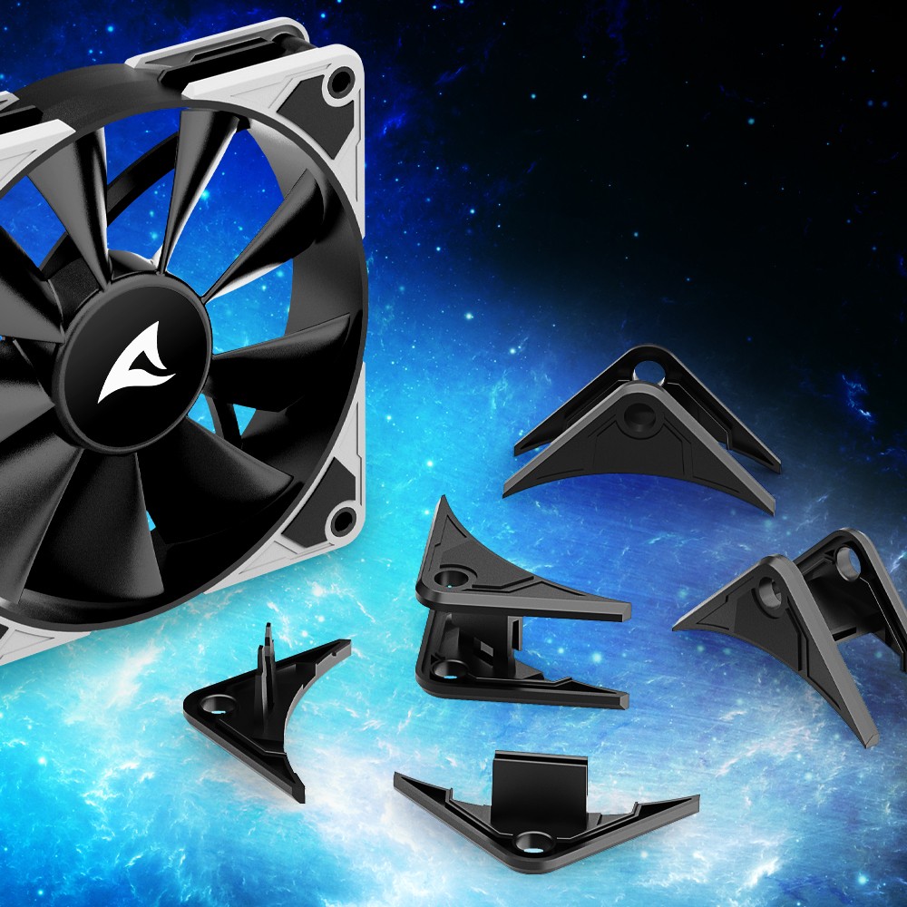 Ftohës për Kasë 120mm Sharkoon SilentStorm BW120 PWM Fan - Zezë - Figura 4