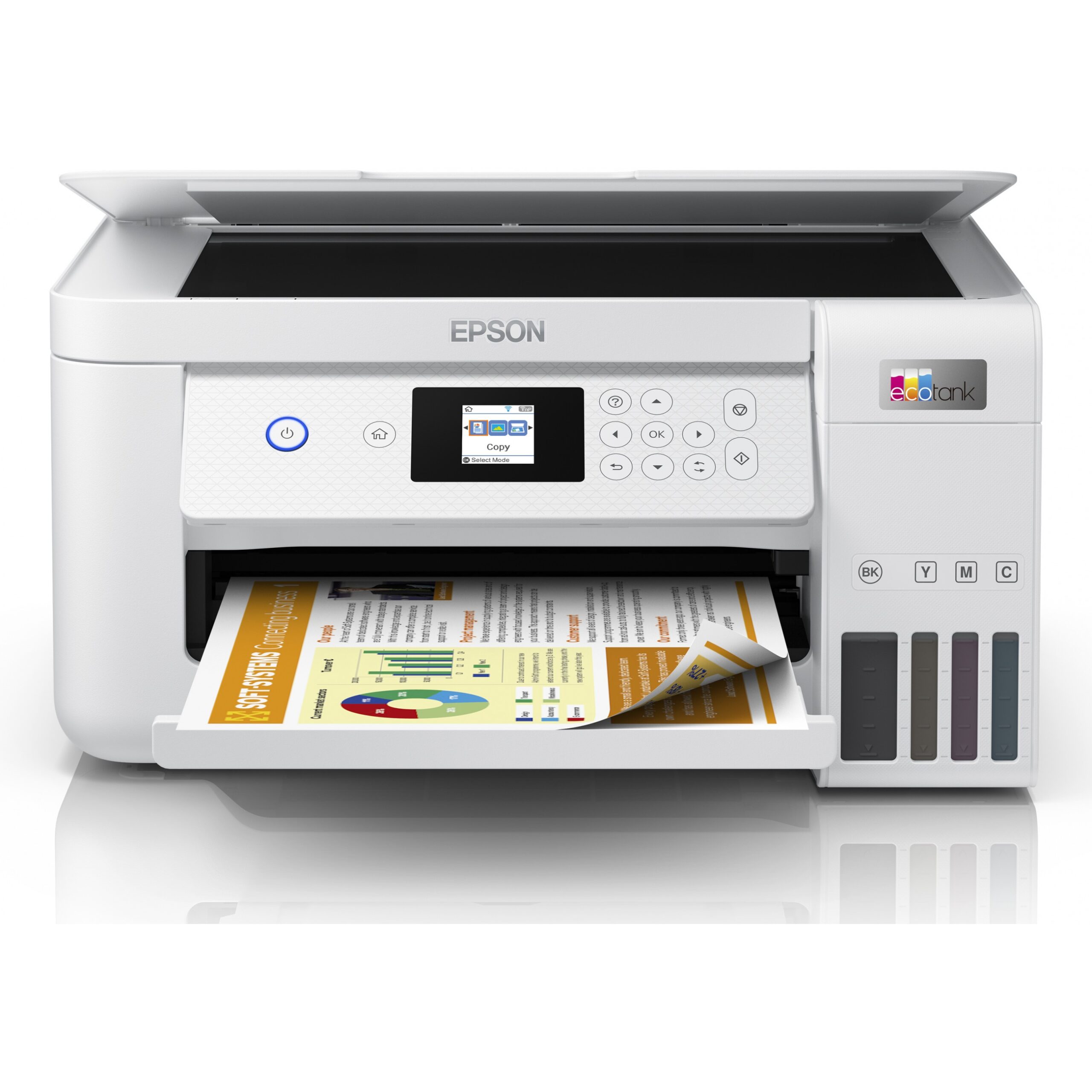 Printer Multifunksional Epson EcoTank ET-2856 A4 Color Inkjet - Bardhë - Figura 2