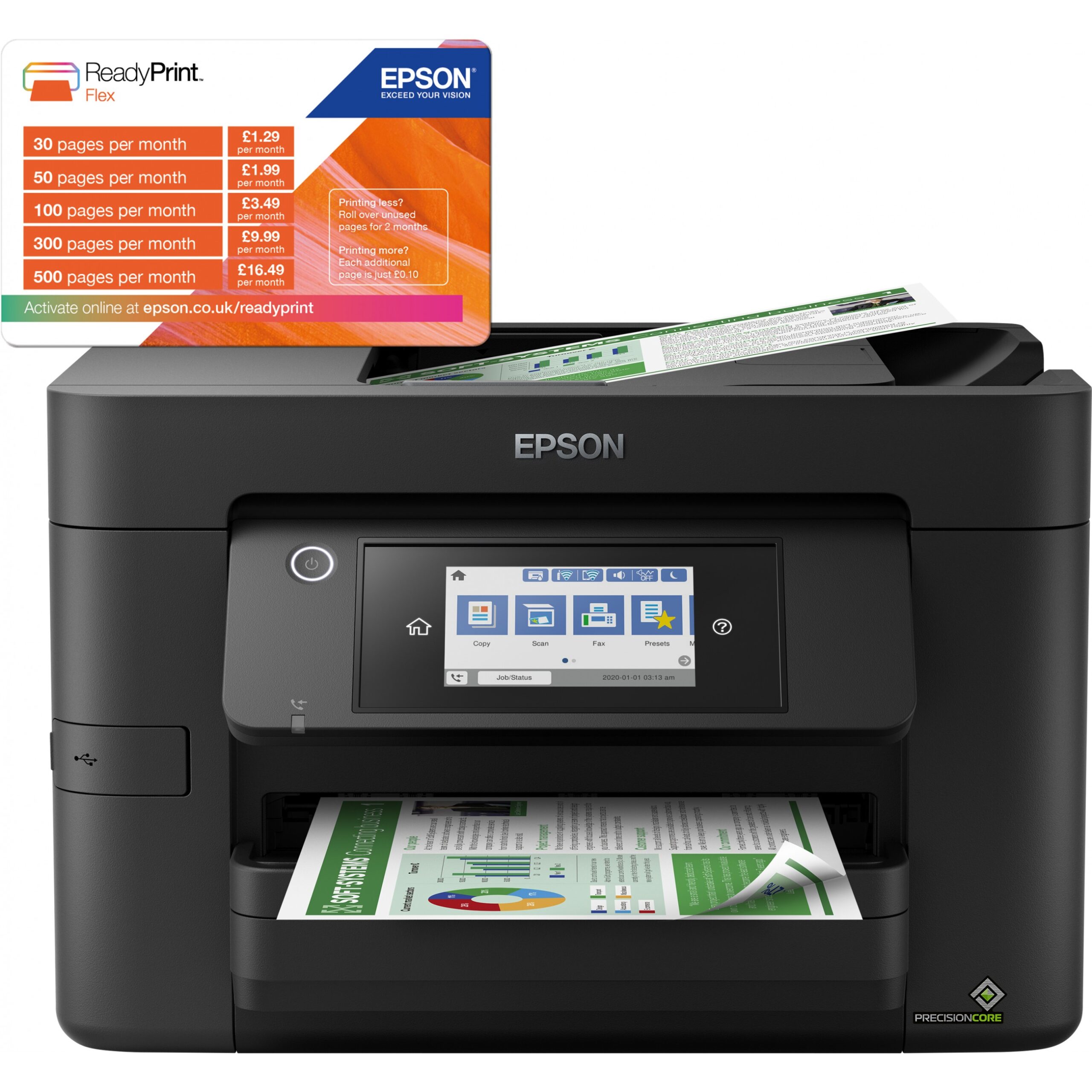 Printer Inkjet Epson WorkForce Pro WF-4825DWF 4-in-1 A4 WLAN Duplex - Figura 4