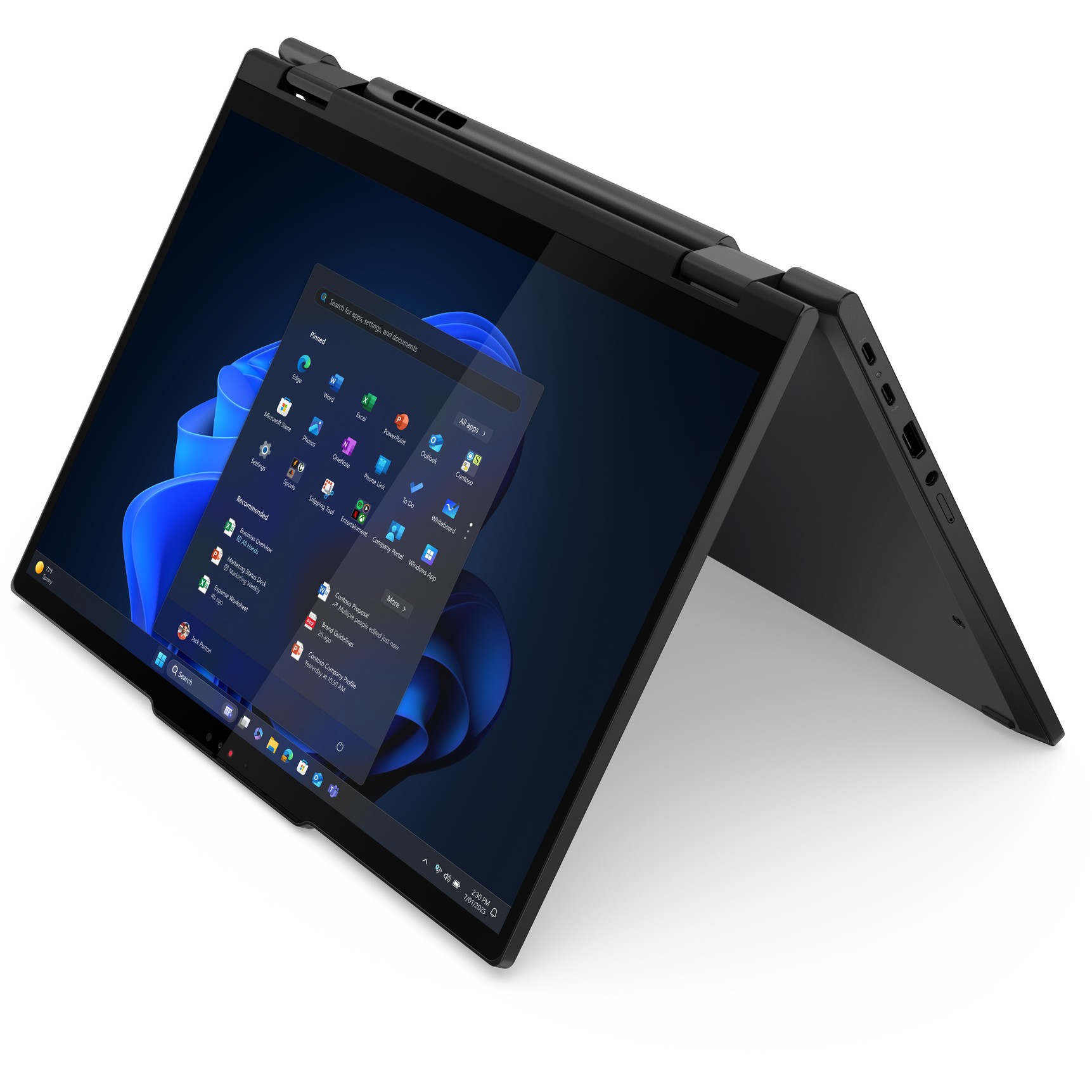 Laptop LENOVO ThinkPad T14s 2-in-1 G1 / Ultra5-225U / 16GB LPDDR5 / 512GB / 14" WUXGA IPS Touch / Intel Graphics / DE - Zezë - Figura 3