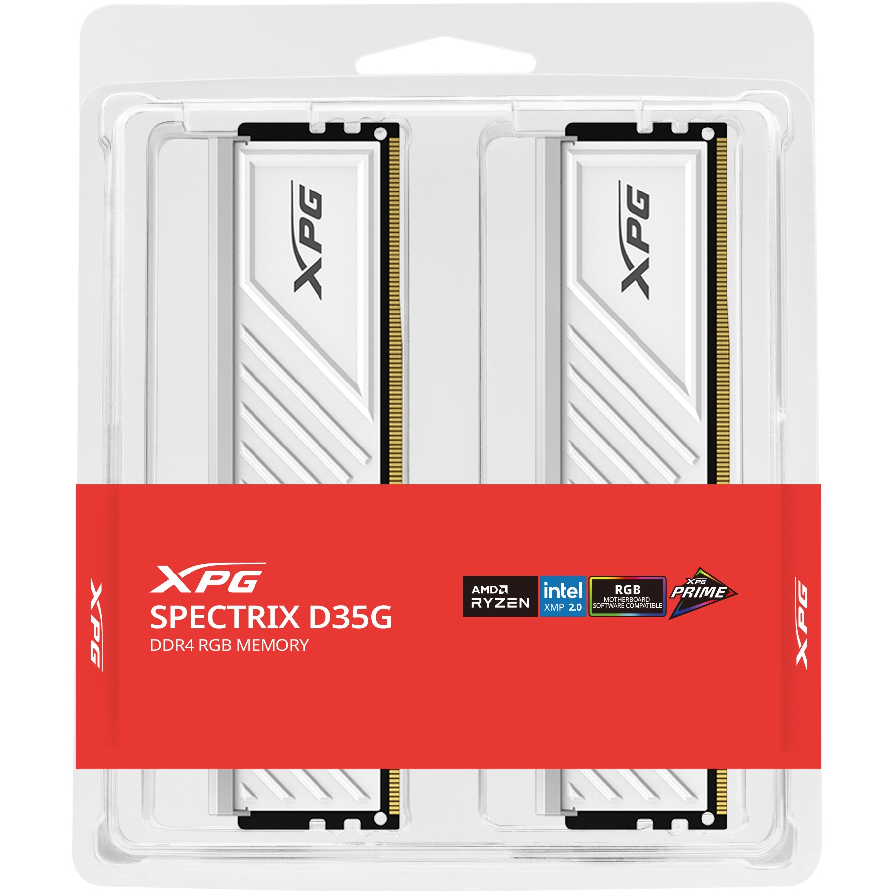RAM Memorie DDR4 ADATA XPG Spectrix D35G 16GB (2x8GB) 3600MHz Dual-Kit – Intel XMP – Bardhë - Figura 5