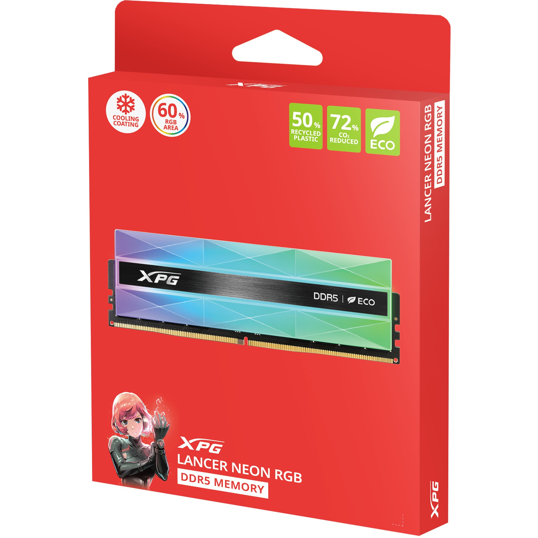RAM Memorie DDR5 ADATA XPG Lancer Neon RGB 32GB (2x16GB) DDR5-6000 CL30 Dual Channel Kit / Retail - Figura 5