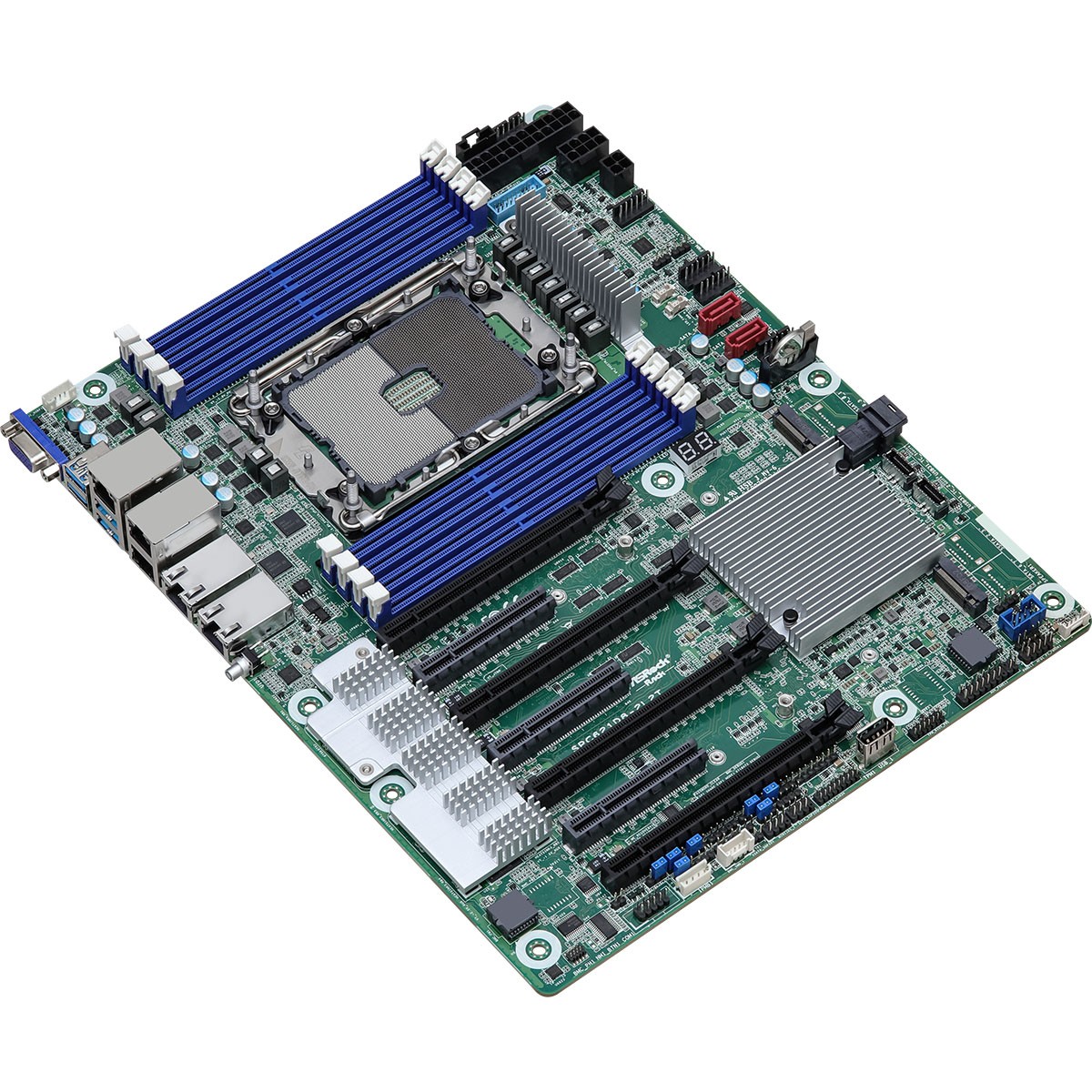 Pllakë Amë MB Server ASRock Mainboard C621A SPC621D8-2L2T ATX Sockel 4189 Single - Figura 2