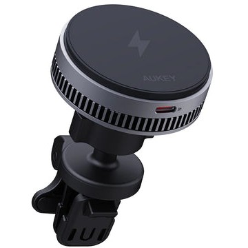 Aksesorë për telefon Aukey MagFusion Dash Pro MagSafe Wireless Charging Air Vent Mount - Zezë - Figura 4