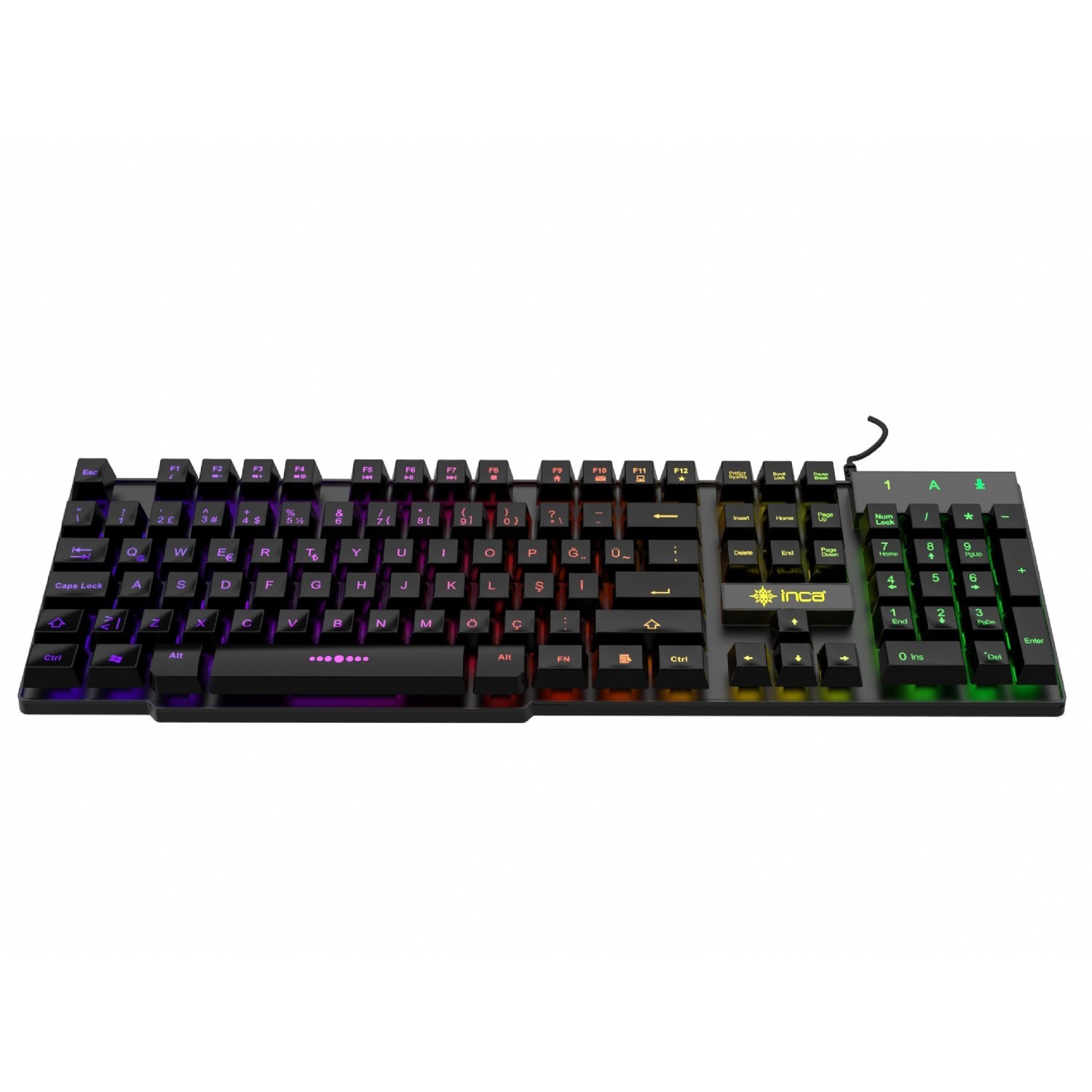 Tastierë Gaming Incase IKG-446 RGB Wired / QWERTZ - Zezë - Figura 2