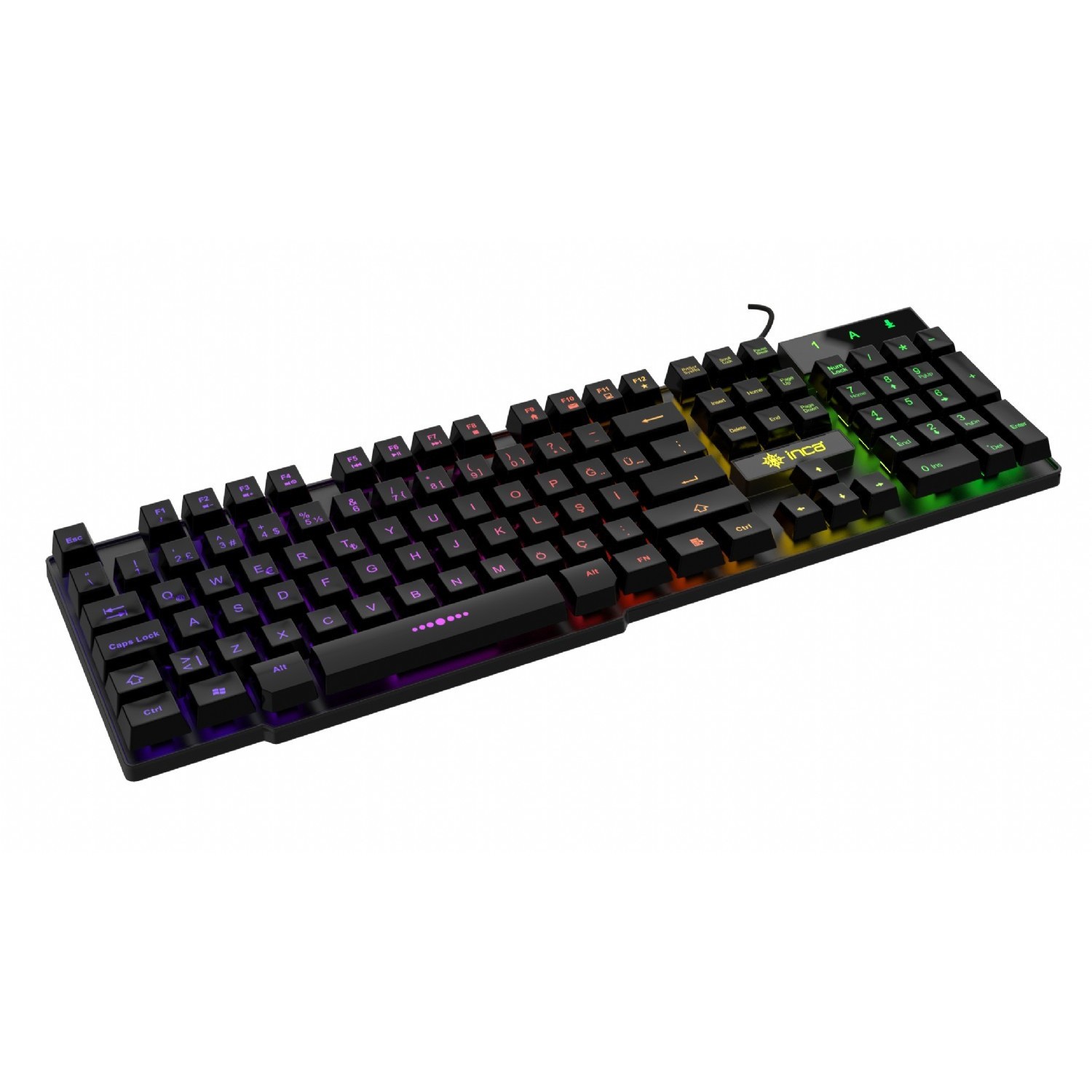 Tastierë Gaming Incase IKG-446 RGB Wired / QWERTZ - Zezë - Figura 4