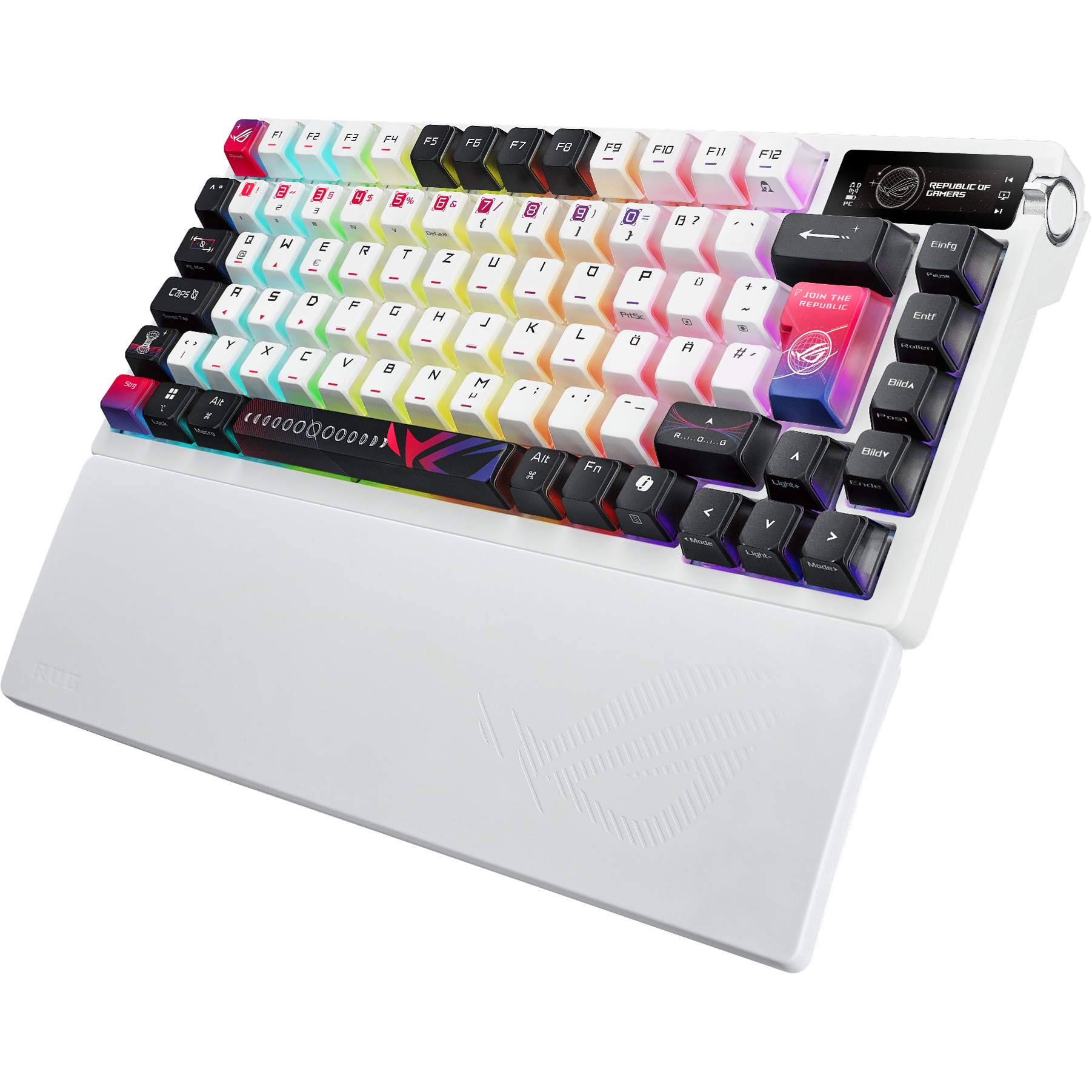 Tastierë Me kabllo ASUS ROG Azoth X / Wired & Wireless / QWERTZ - Bardhë / Shumëngjyrësh - Figura 3
