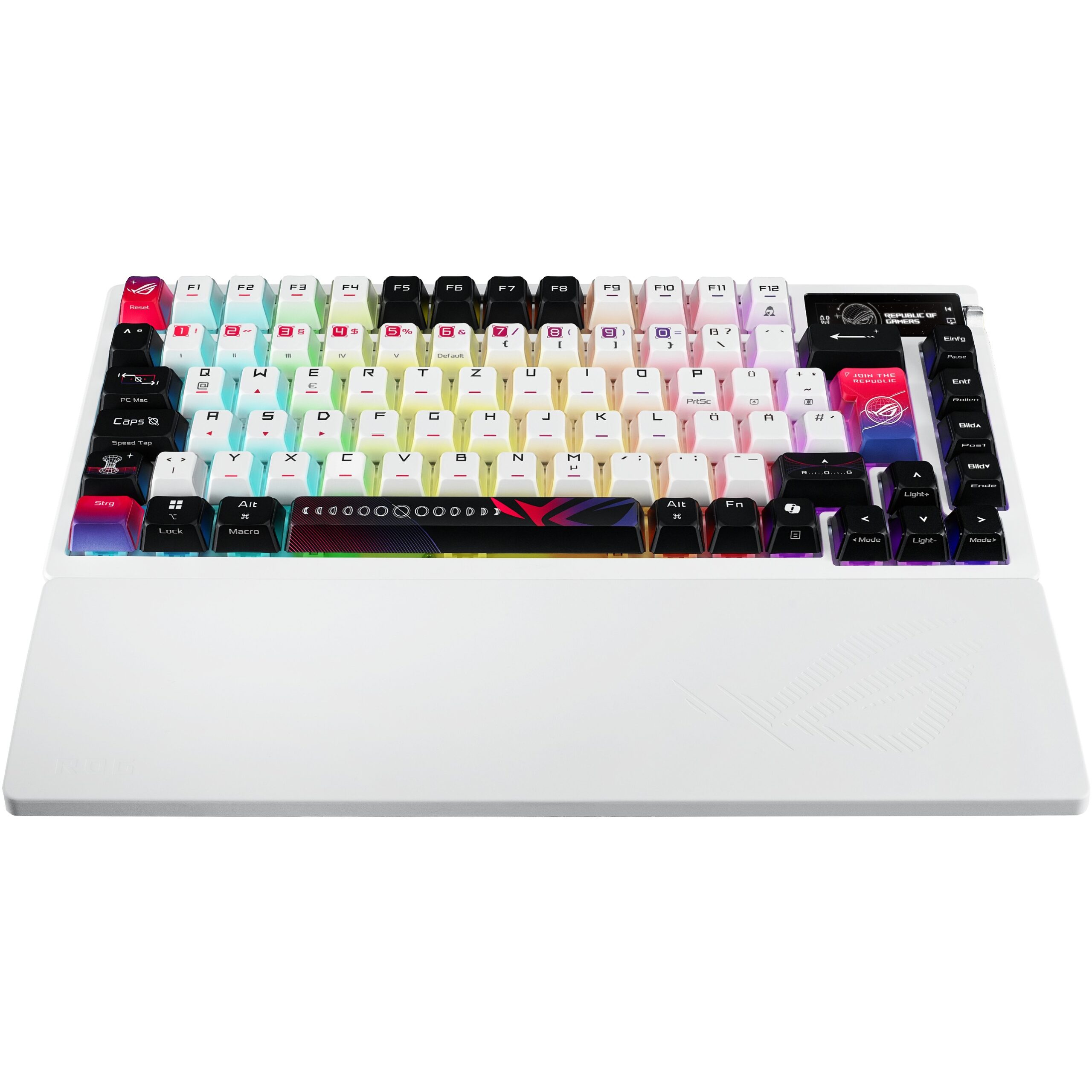 Tastierë Me kabllo ASUS ROG Azoth X / Wired & Wireless / QWERTZ - Bardhë / Shumëngjyrësh - Figura 4