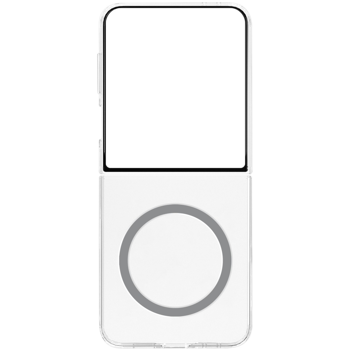Aksesorë për telefon Samsung Clear Magnet Case Compatible with Galaxy Z Flip7 / Transparent Magnetic Cover - Bardhë