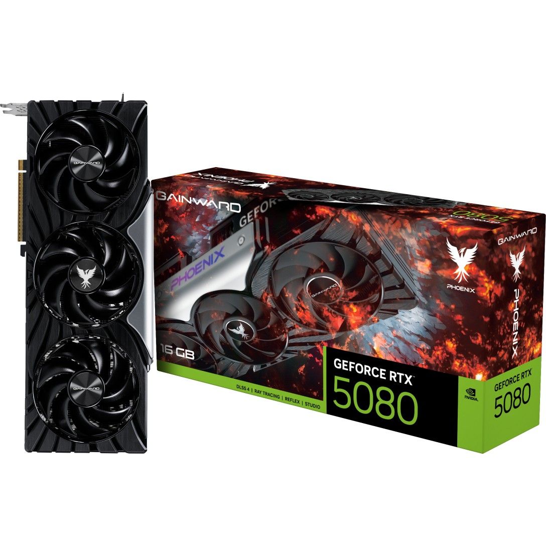 Kartelë Grafike Gainward / NVIDIA GeForce / RTX 5080 16GB / Phoenix V1 / GDDR7 / 3 Fan