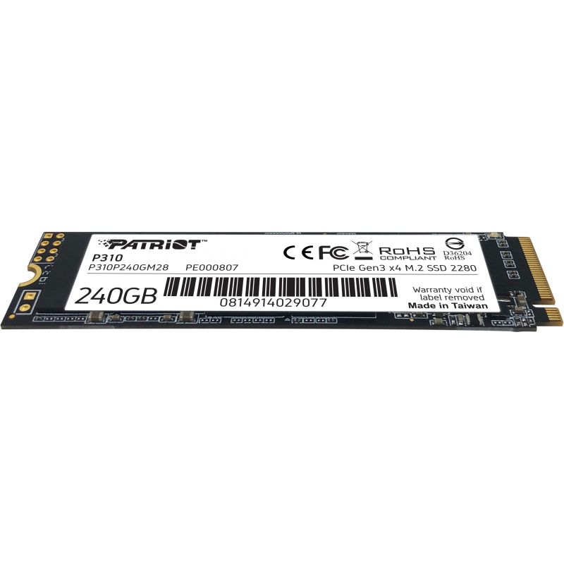 SSD e Brendshme M.2 Patriot P310 240 GB (PCIe 3.0 x4. NVMe 1.3. M.2 2280) - Figura 2