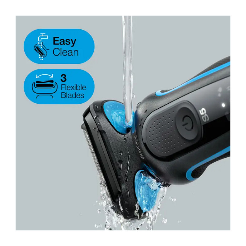 Makinë e rrojës Braun Series 5 51‑B1820s - Zezë / Blu - Figura 3