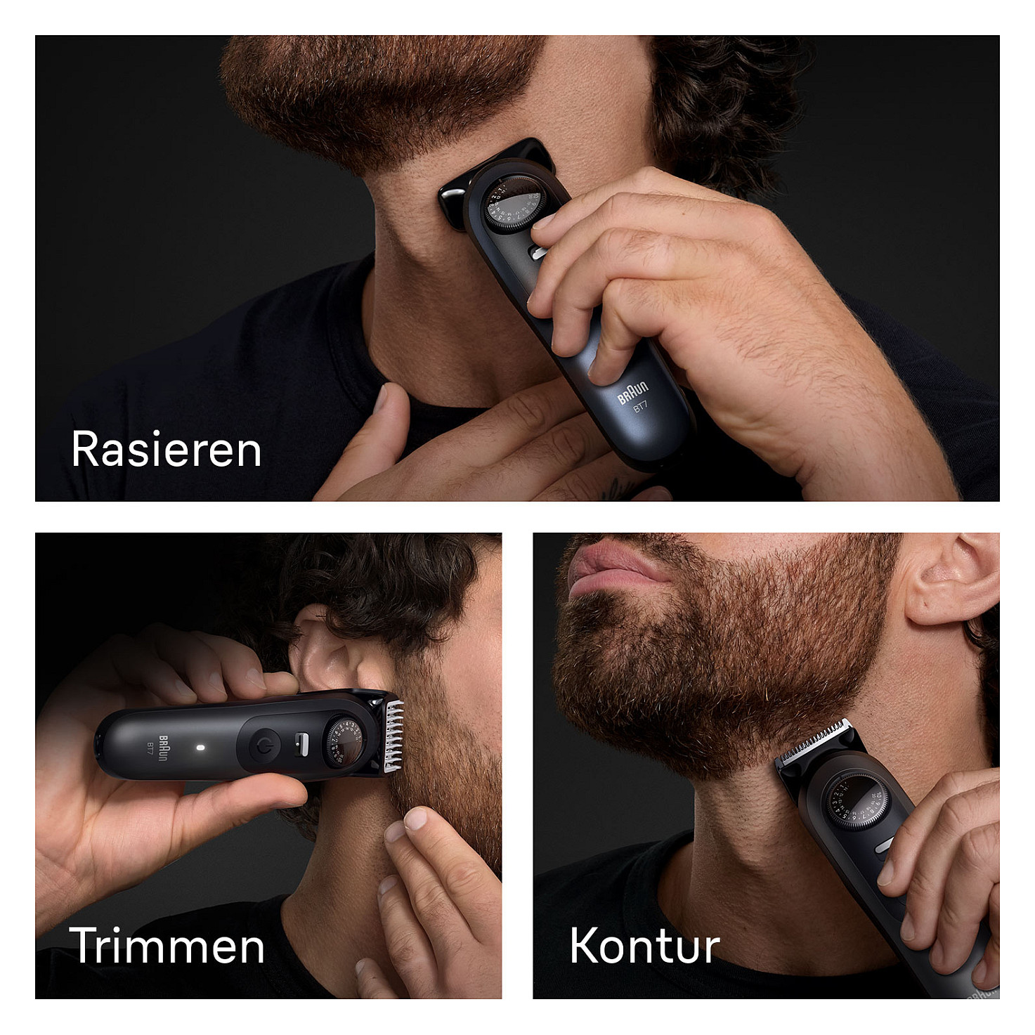 Makinë e rrojës Braun Series 7 Beard Trimmer BT7520 6 Attachments – Zezë / Blu e Errët - Figura 5