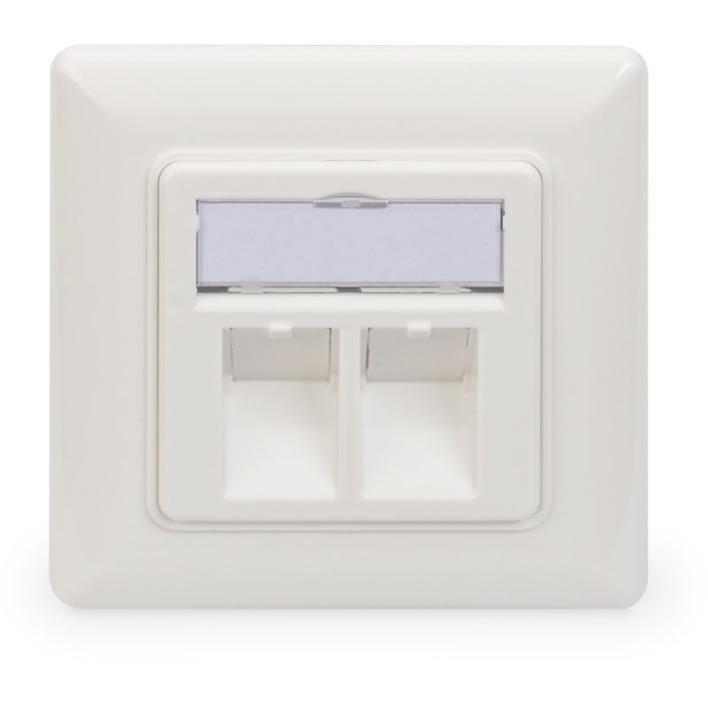 Aksesorë për rrjet DIGITUS / Keystone Jack / 2 Ports – Bardhë - Figura 2