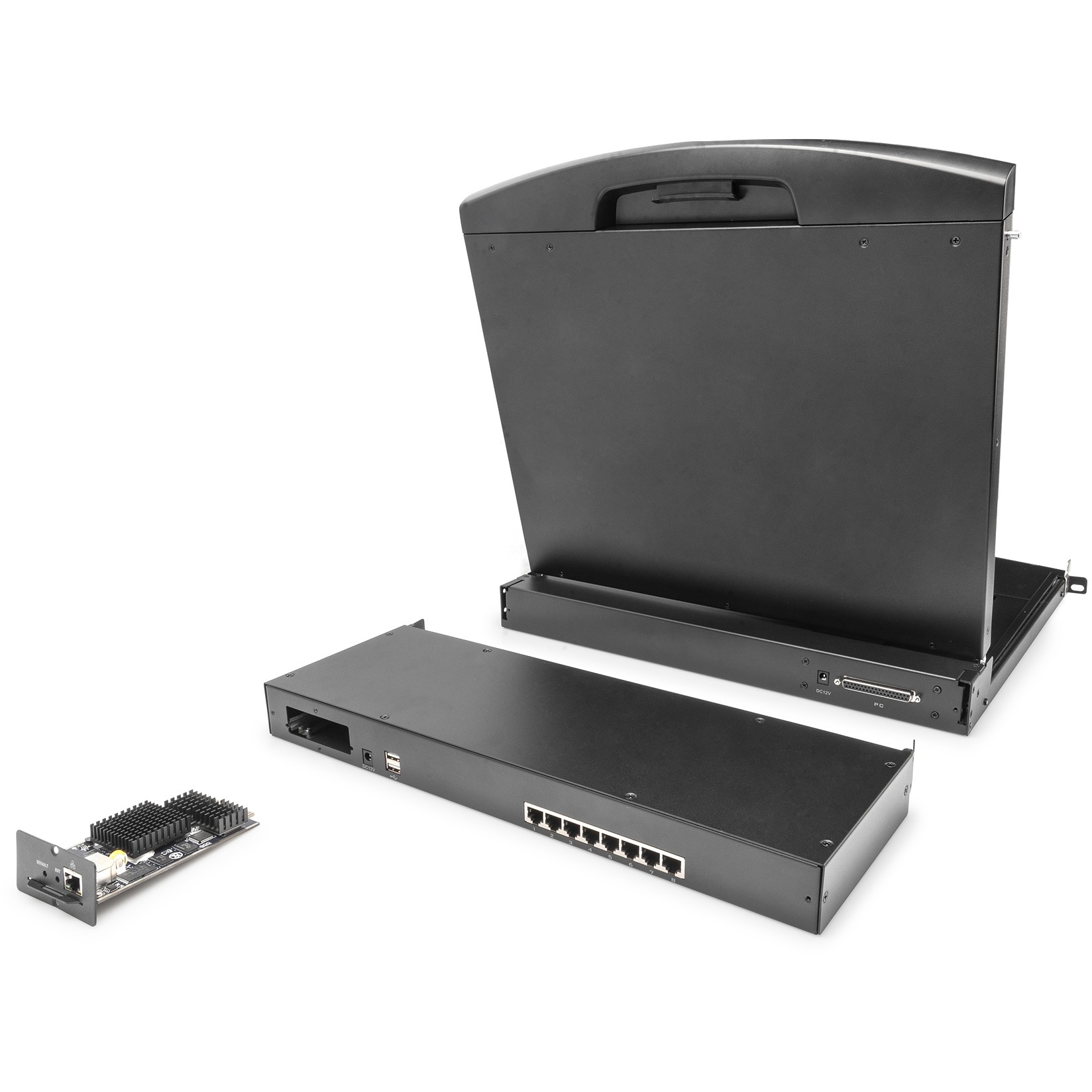 Rack KVM / DIGITUS Professional KVM Cat.5 Module 8-Port për KVM Konsolë Modularizuese – Zezë - Figura 4