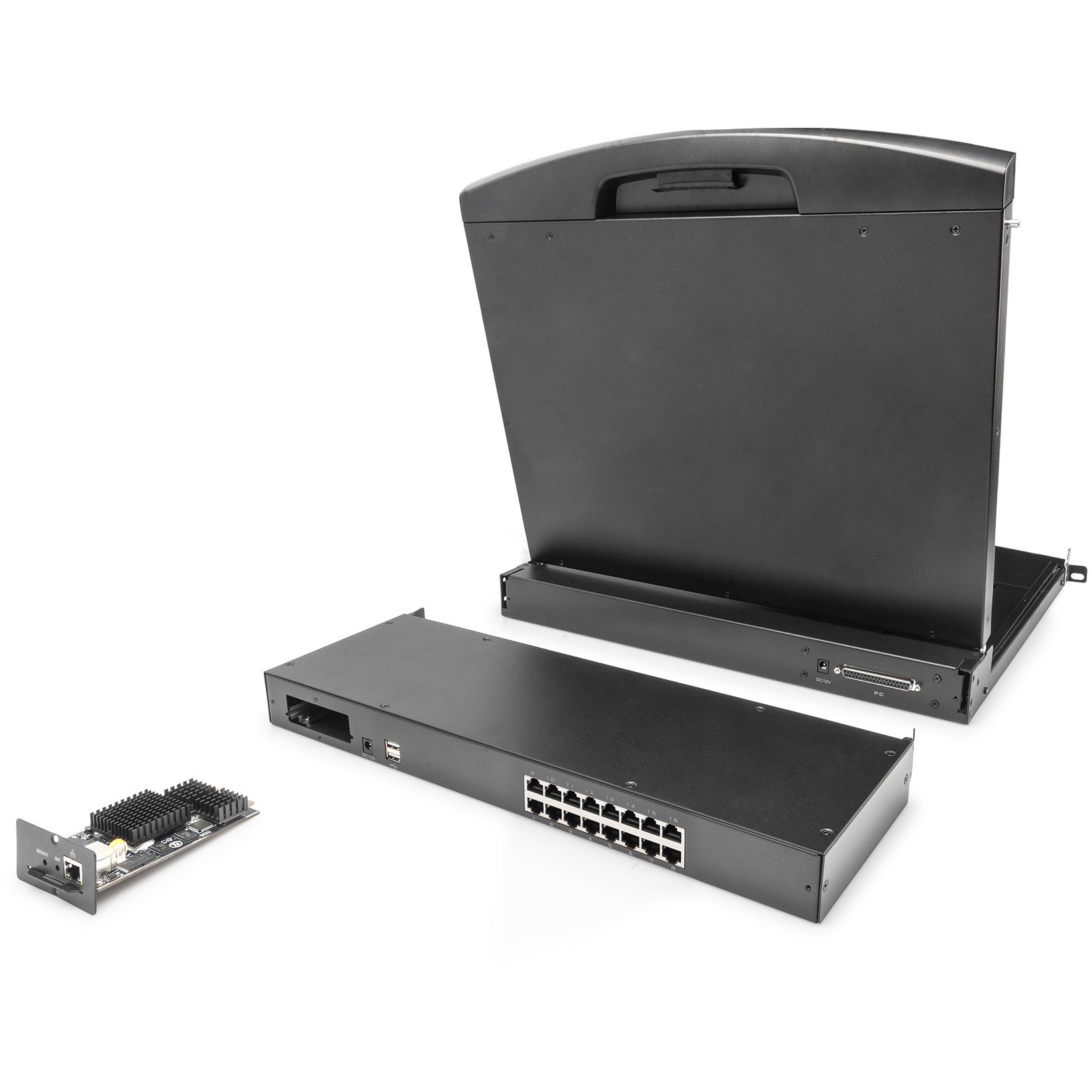 Rack KVM / DIGITUS Professional KVM Cat.5 Module 16-Port për KVM Konsolë Modularizuese – Zezë - Figura 4
