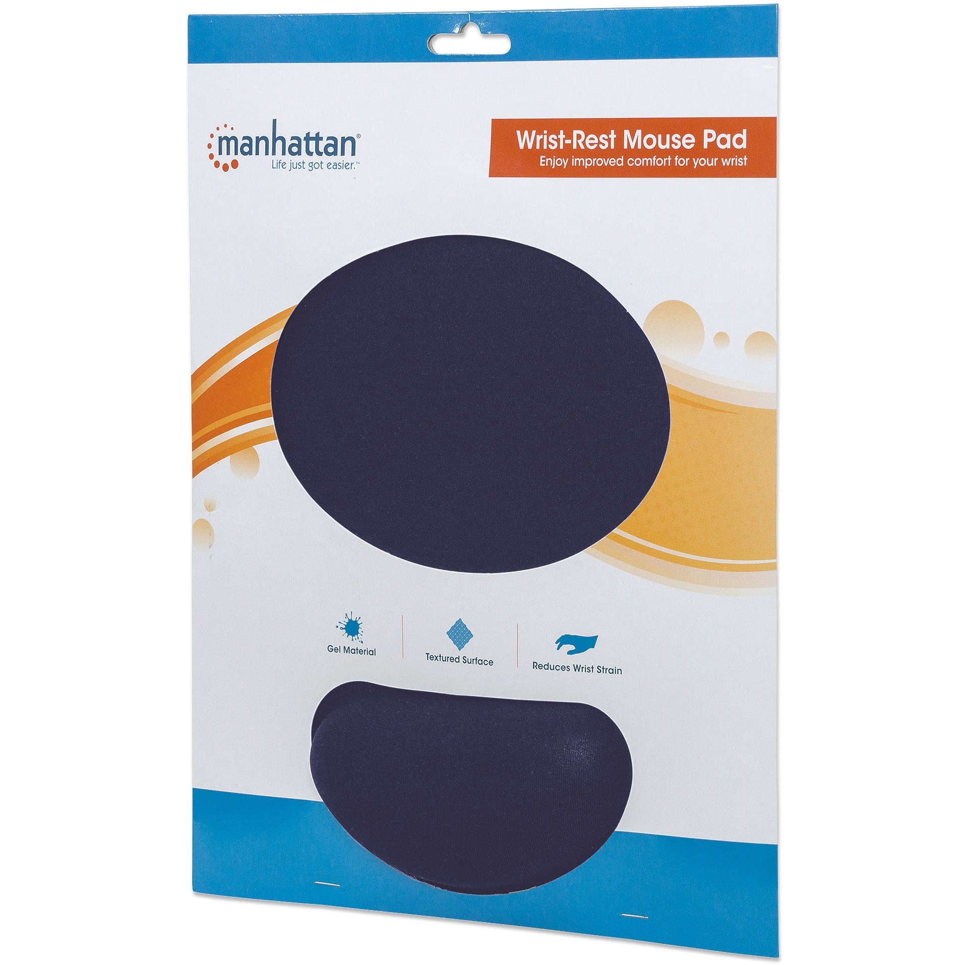 Mauspad MANHATTAN Foam with Wrist Rest 240 x 200 x 4 mm– Blu - Figura 3