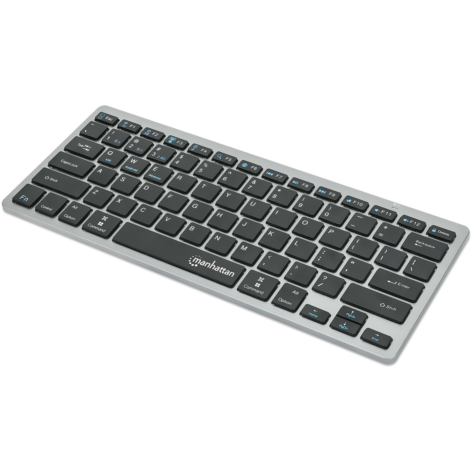 Tastierë pa kabllo MANHATTAN Slim / QWERTZ - Gri/Zezë