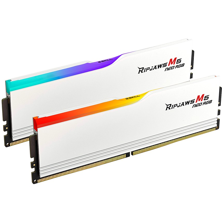 RAM Memorie G.SKILL Ripjaws M5 Neo RGB DDR5-6000 CL28 / 64GB (2x32GB) / DIMM / Kit / AMD EXPO - Bardhë - Figura 3