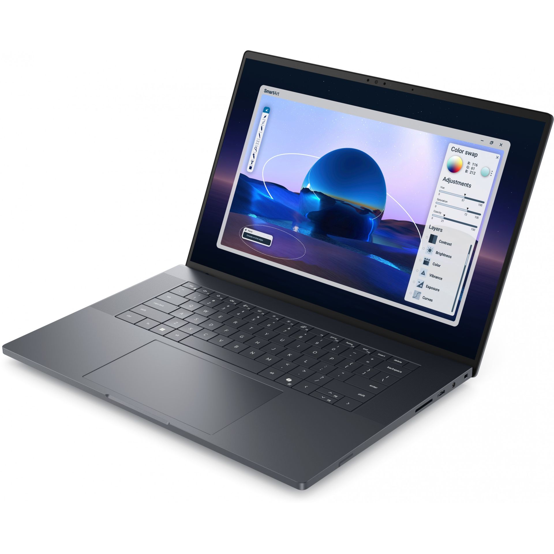 Laptop Dell PRO MAX PREMIUM 16 MA16250 / Ultra 7-265H / 32GB LPDDR5x / 1TB / 16" Full HD+ WVA 120Hz / RTX PRO 2000 / DE - Zezë - Figura 3