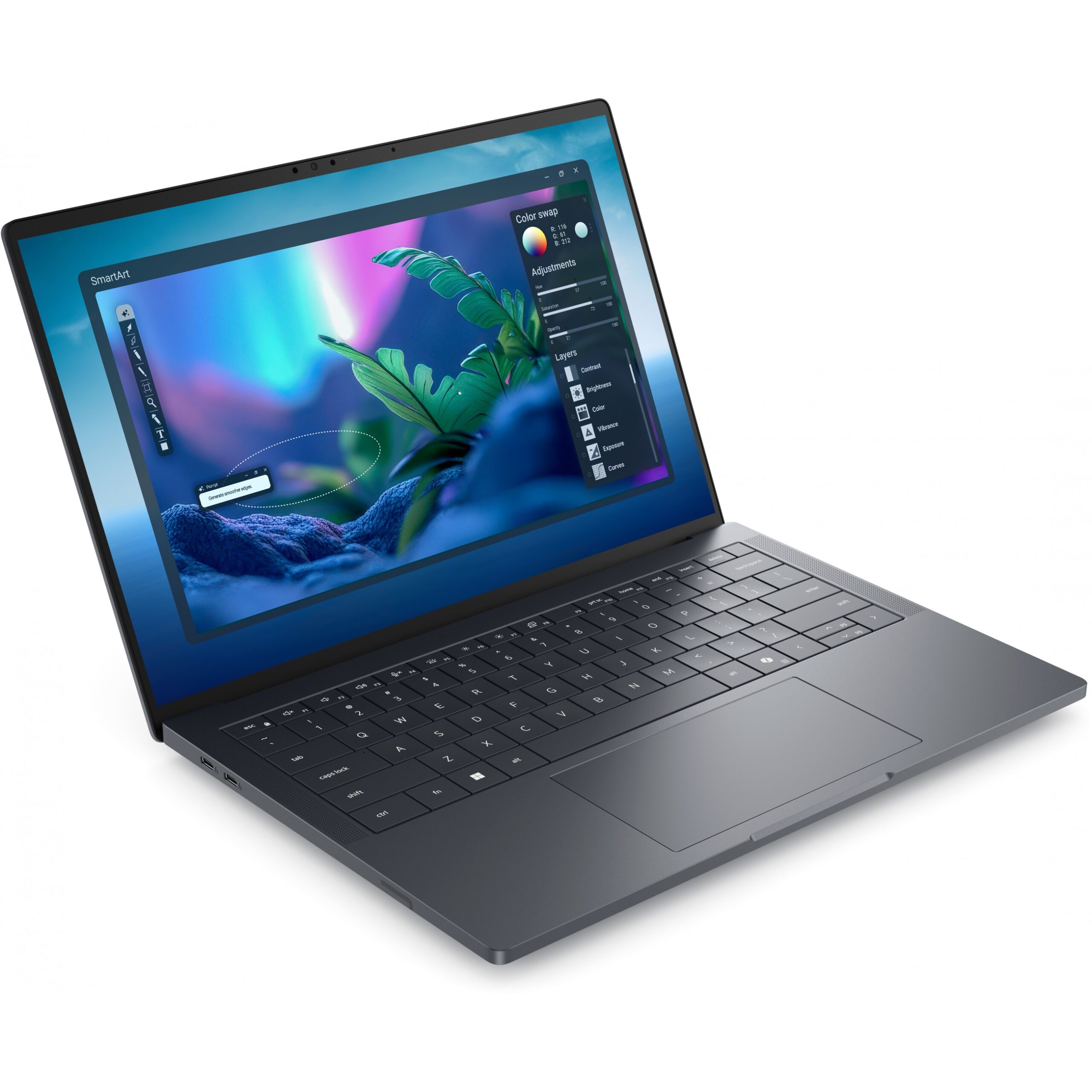 Laptop Dell PRO MAX PREMIUM 14 MA14250 / Ultra 7-265H / 32GB LPDDR5 / 1TB / 14" Full HD+ WVA / RTX PRO 2000 8GB / DE - Gri - Figura 2