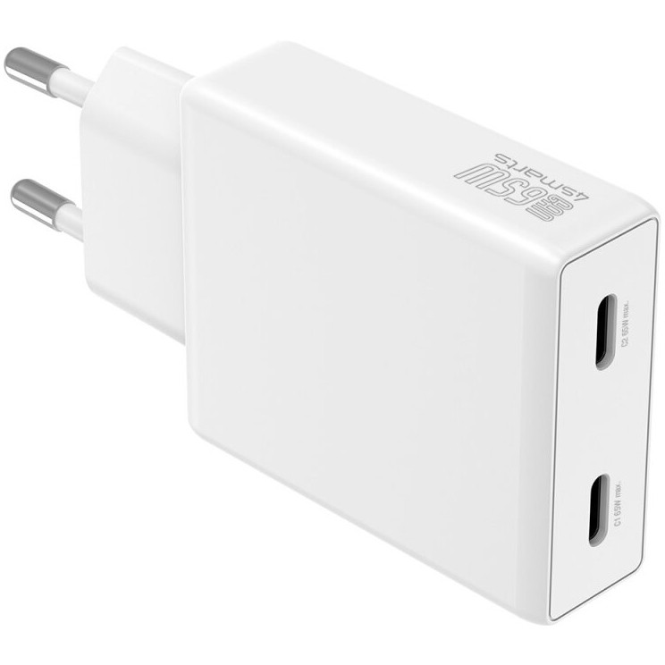 Adapter Wall Charger 4smarts PDPlug Slim Dual 65W GaN 2xUSB-C - Bardhë - Figura 4