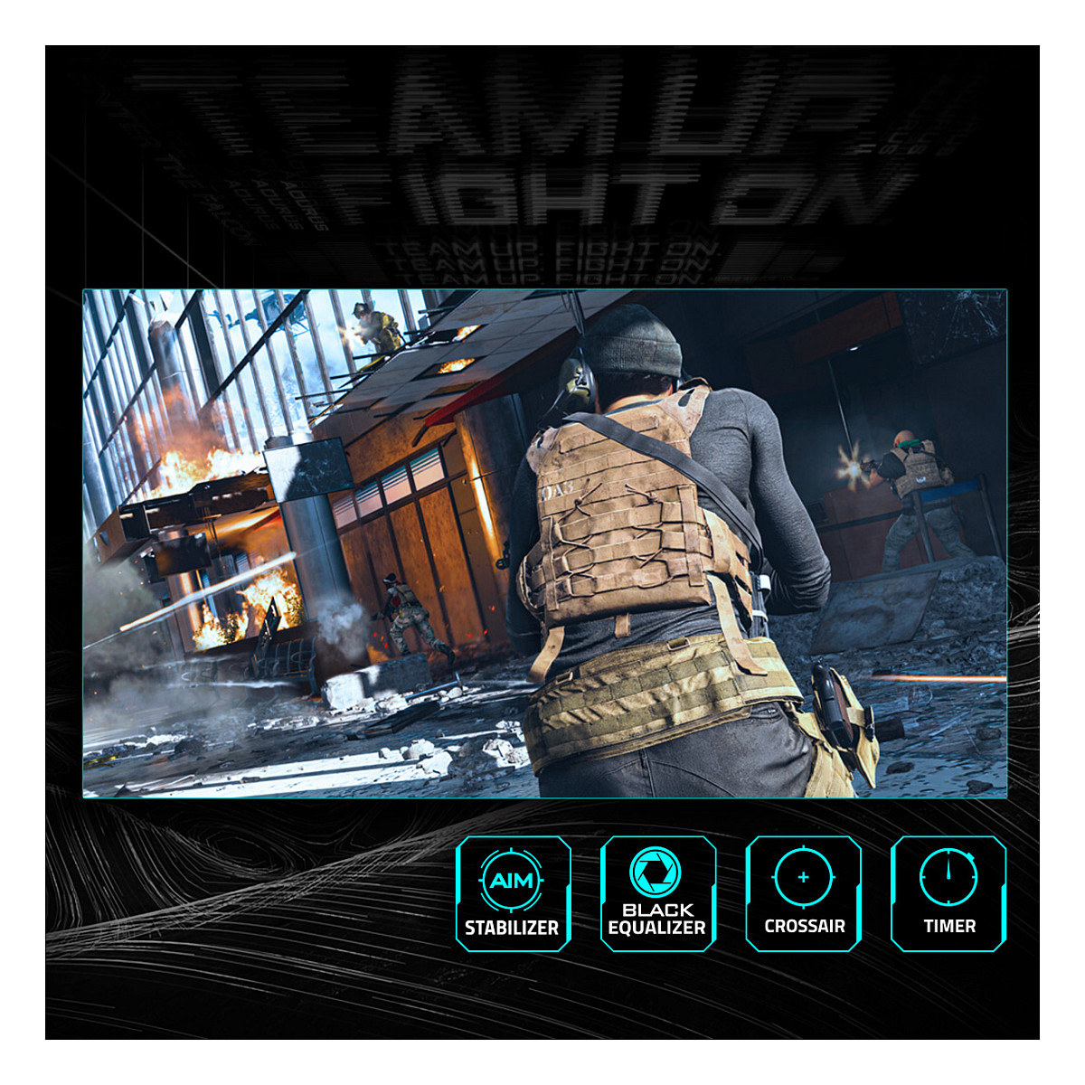 Monitor Gaming Gigabyte (GS32QCA) / 31.5"/ Quad HD VA AG / Edge LED / Curved / 180Hz / 1ms / HDMI + DisplayPort - Zezë - Figura 5