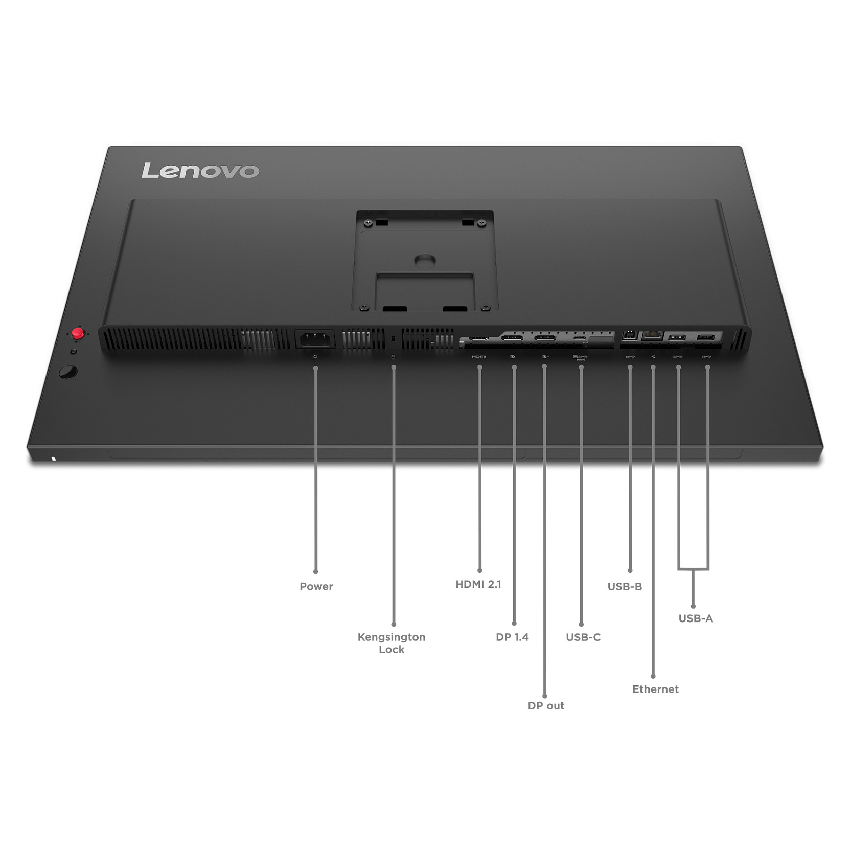 Monitor Lenovo ThinkVision P27QD-40 64B3GAR2EU / 27" / Wide Quad HD IPS / LED / 120 Hz / 6 ms / HDMI+USB+DP - Zezë - Figura 3