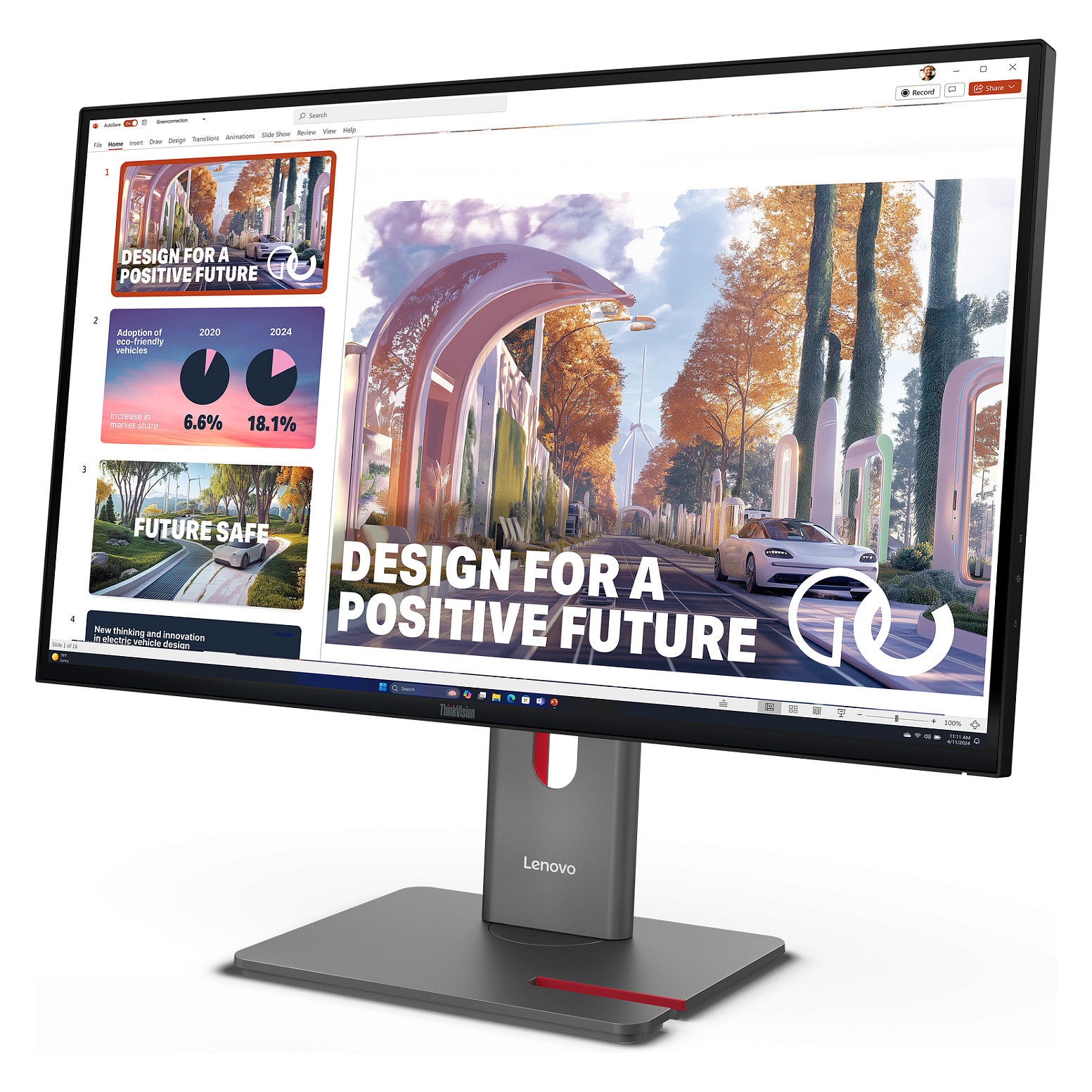 Monitor Lenovo ThinkVision P27QD-40 64B3GAR2EU / 27" / Wide Quad HD IPS / LED / 120 Hz / 6 ms / HDMI+USB+DP - Zezë - Figura 4