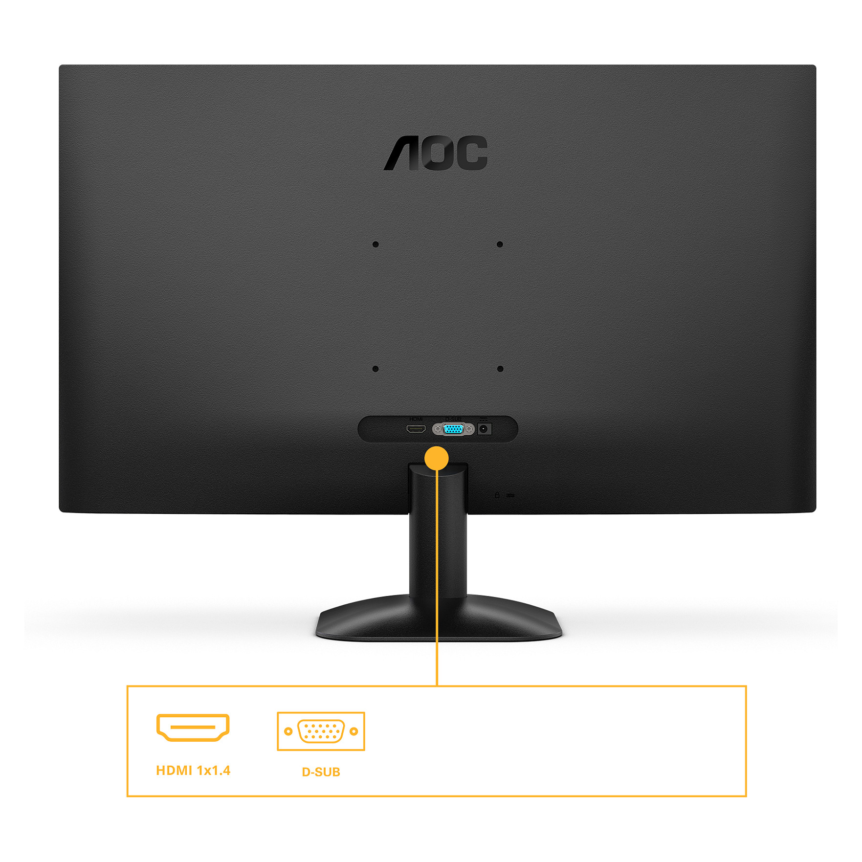 Monitor AOC 24B35HM2 / 23.8"/ Full HD VA LED / 100Hz / 1ms / HDMI+VGA - Zezë - Figura 3