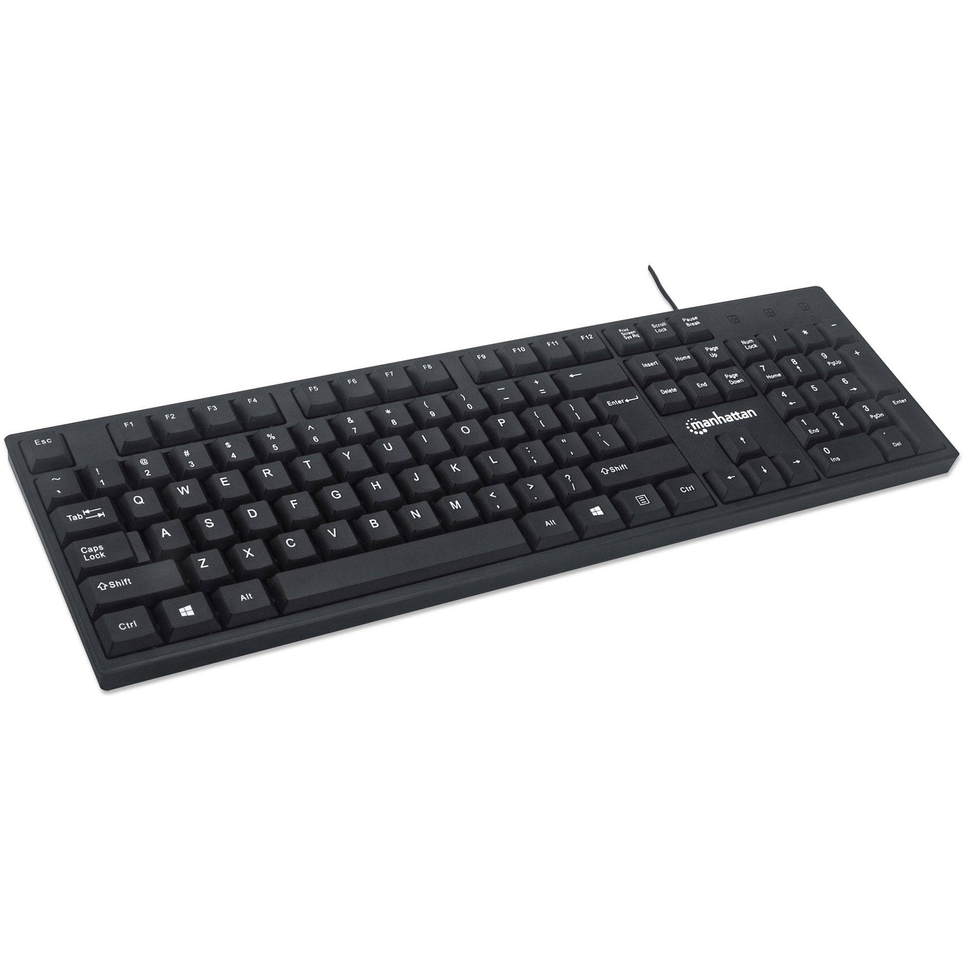 Tastierë me Kabllo Manhattan USB - Zezë - Figura 2