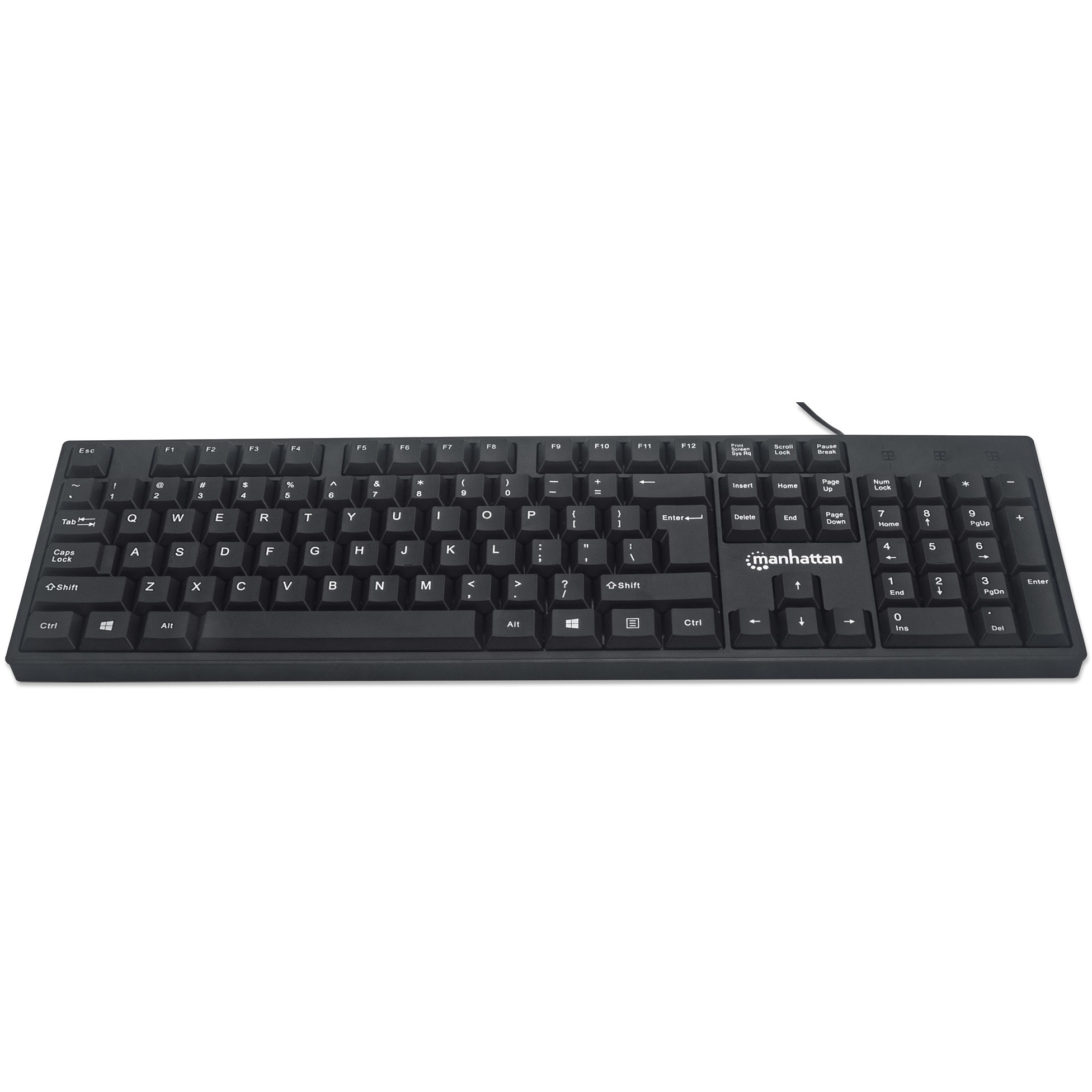 Tastierë me Kabllo Manhattan USB - Zezë - Figura 4
