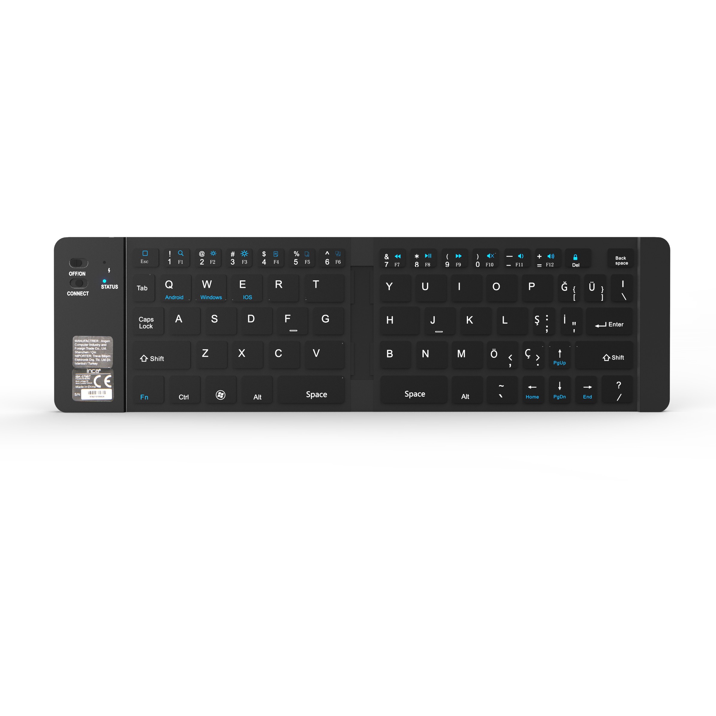 Tastierë pa Kabllo INCA IBK-579BT Mini - Zezë - Figura 2