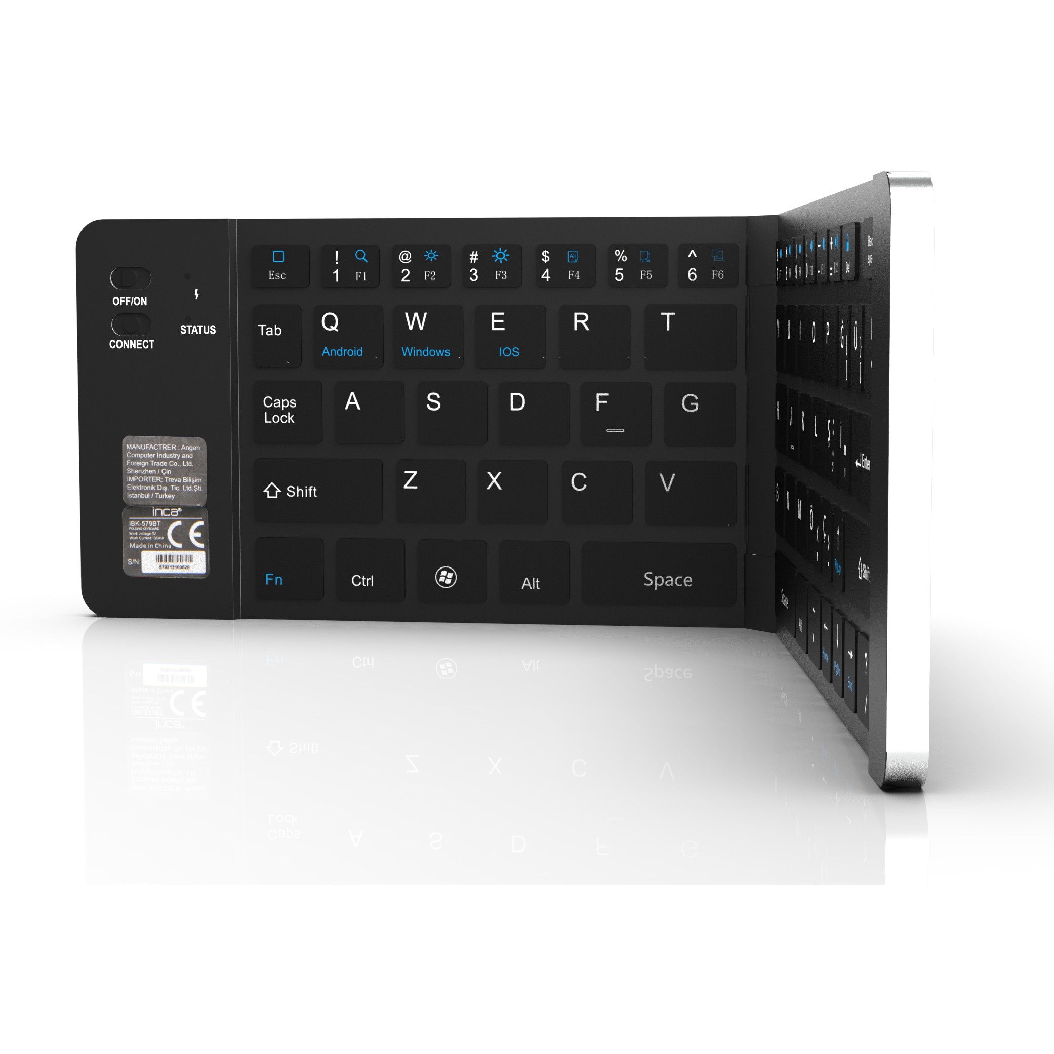 Tastierë pa Kabllo INCA IBK-579BT Mini - Zezë - Figura 4