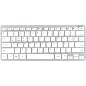 Tastierë Pa kabllo INCA IBK-569BT / Bluetooth 3.0 / Ultra e hollë / Multimedia / Distancë 10m – Argjend