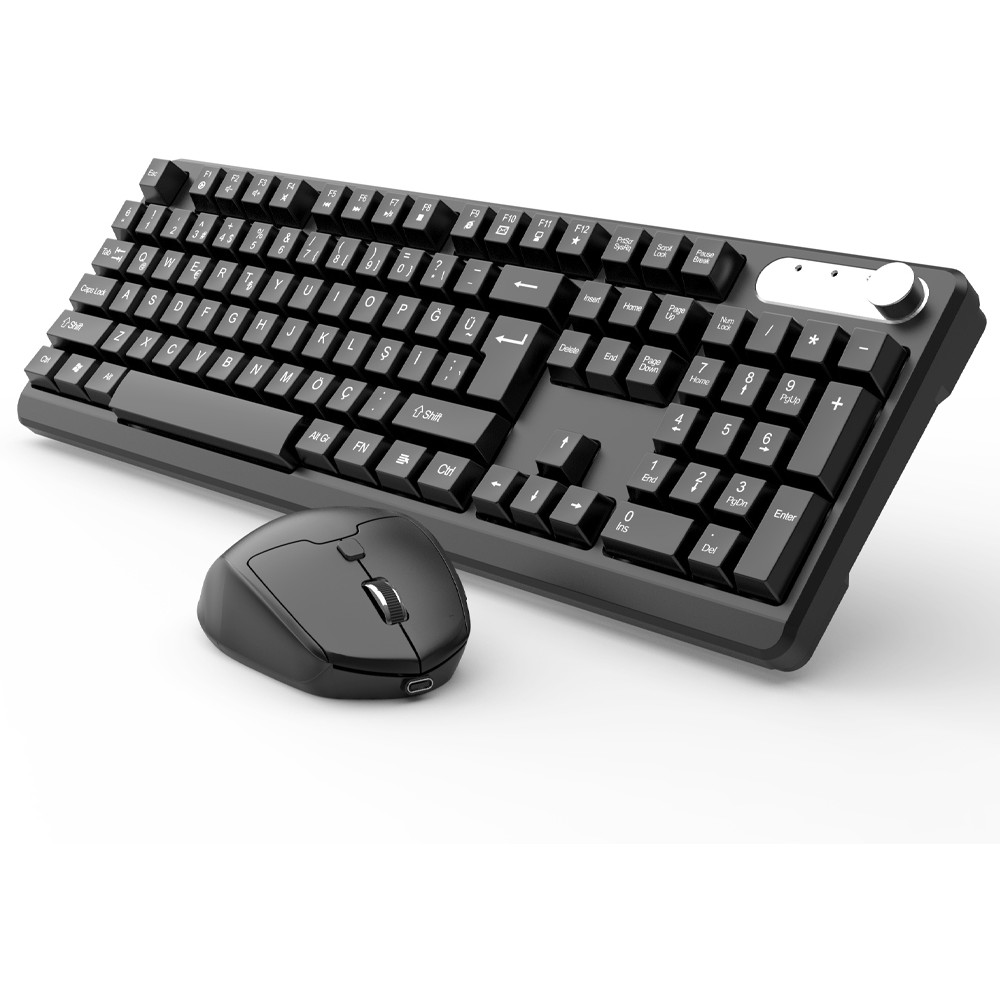 Combo (Tastierë & Maus) INCA IWS-549U Wired / USB 2.0 Keyboard + USB-C Mouse - Zezë - Figura 2